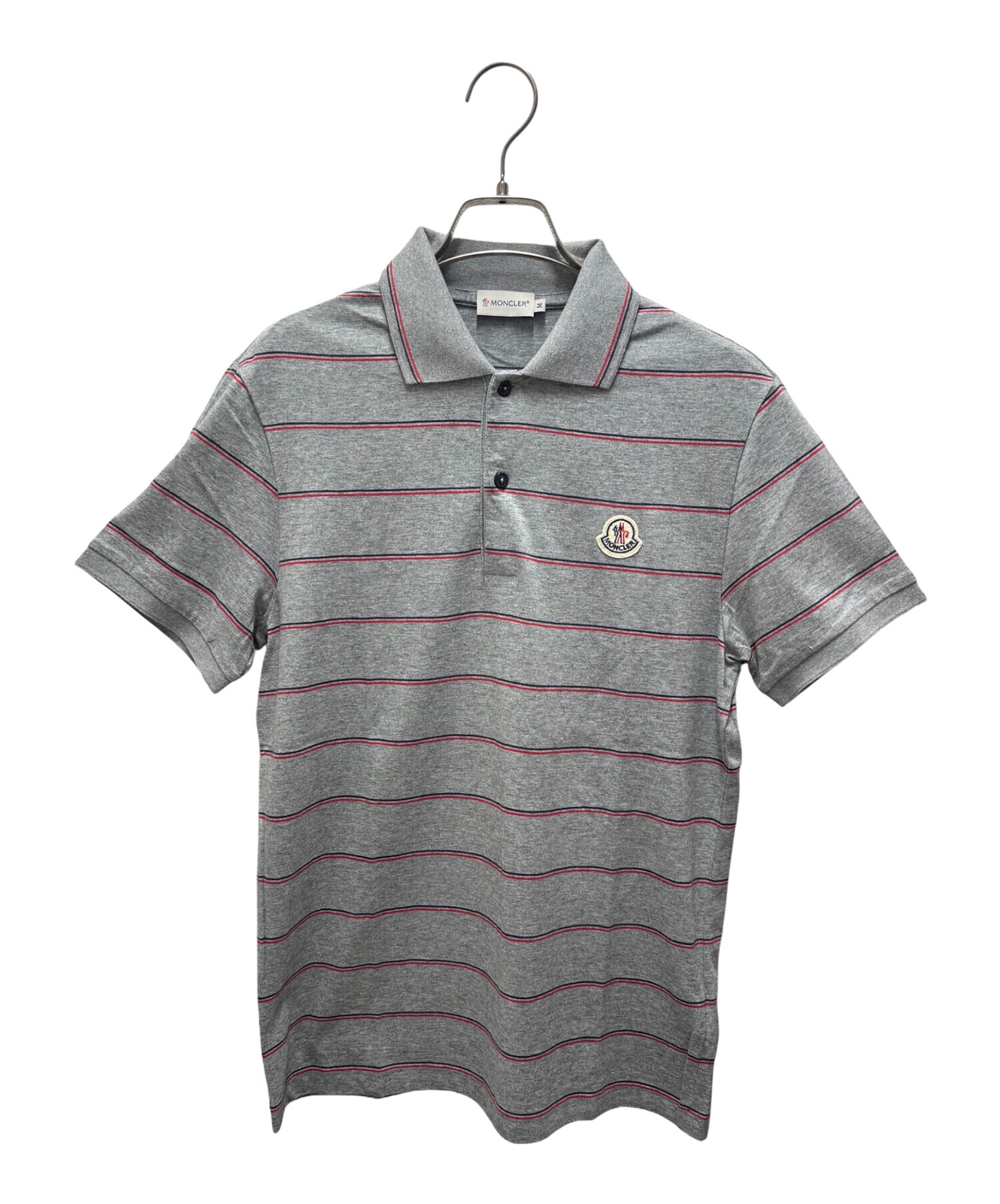 中古・古着通販】MONCLER (モンクレール) MONCLER/ボーダーポロシャツ