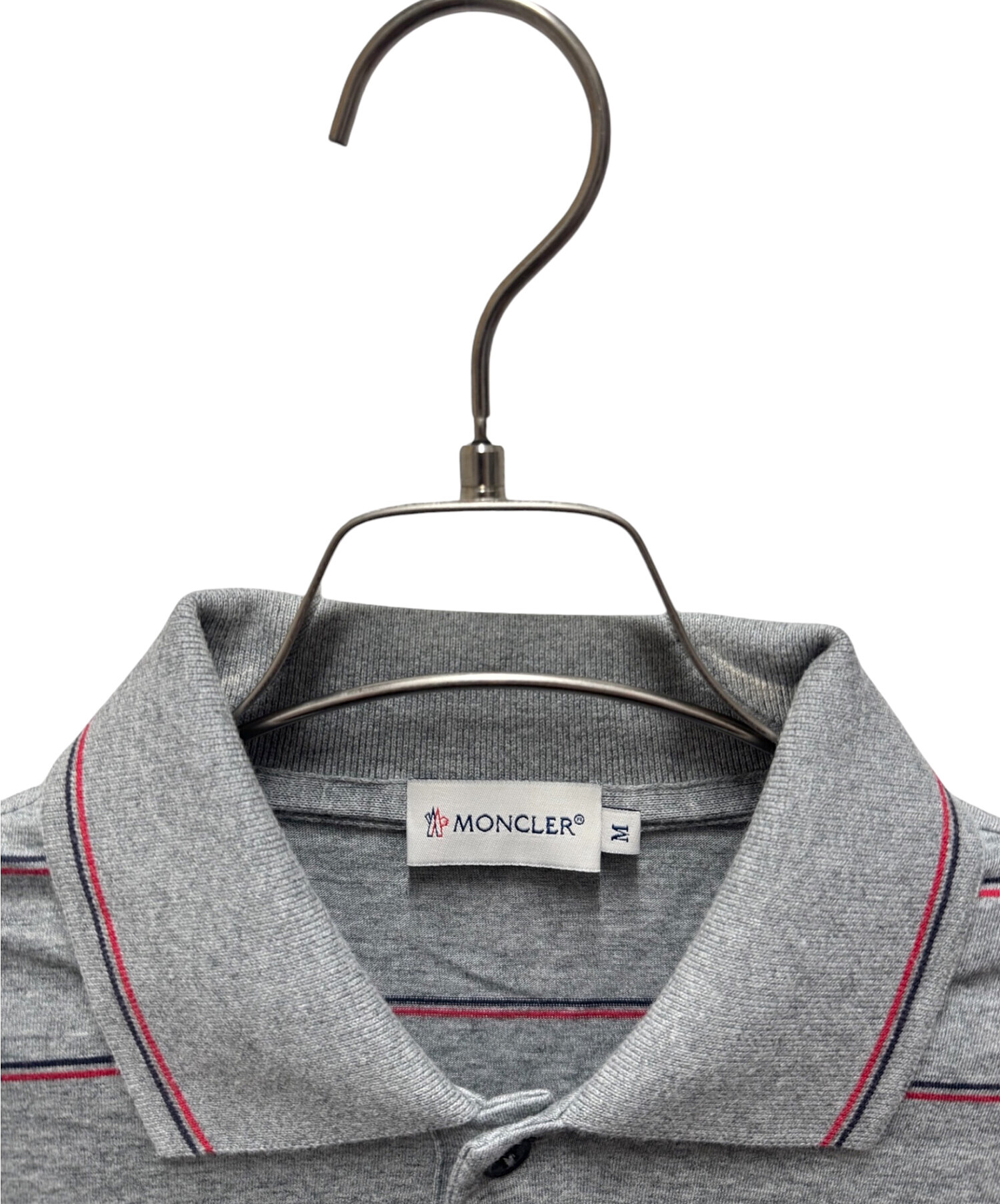 中古・古着通販】MONCLER (モンクレール) MONCLER/ボーダーポロシャツ