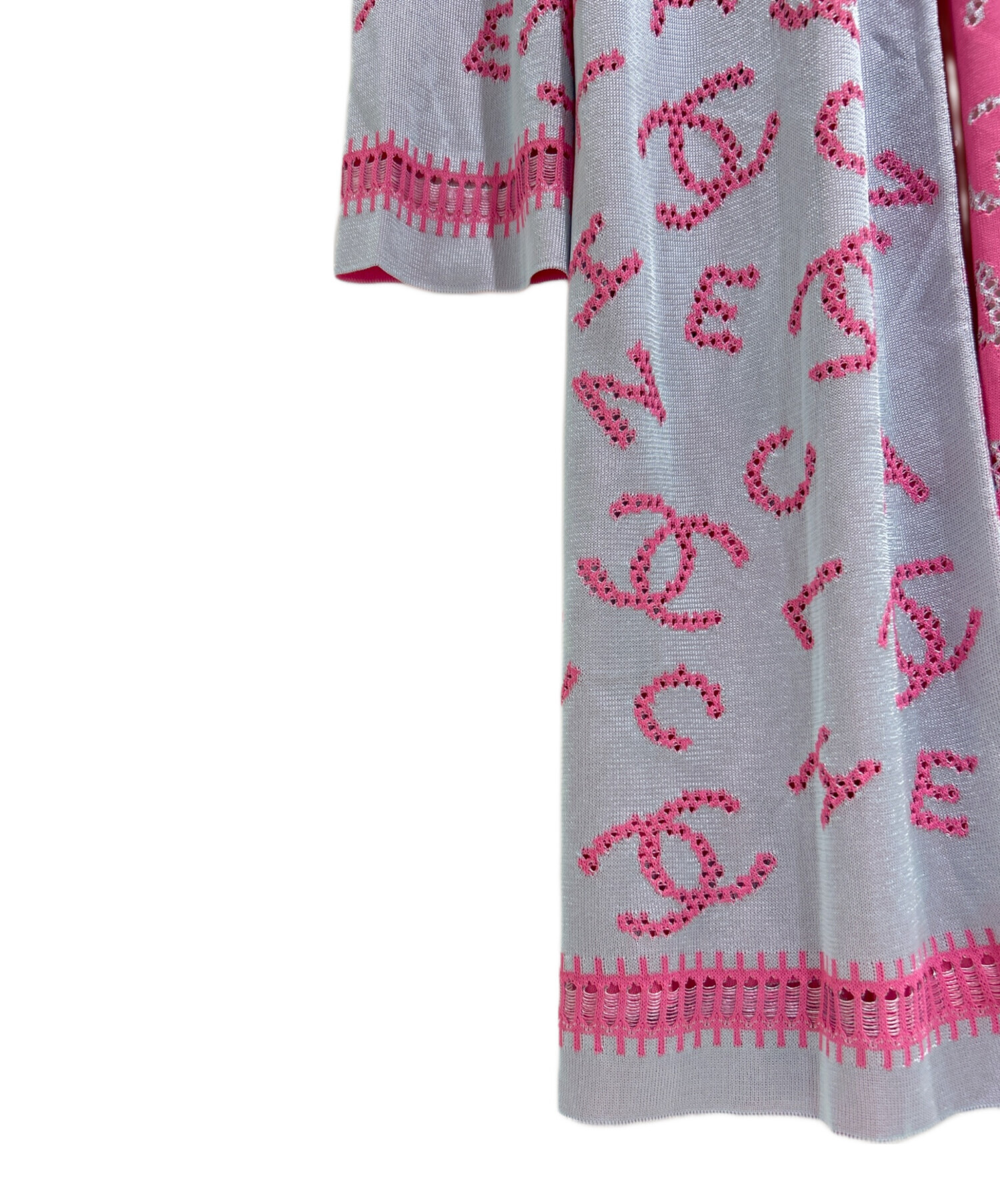12628シャネル 19SS ココマーク ロゴ カメリア柄 ロングカーディガンM 中古・古着通販】CHANEL (シャネル) ココマークロゴロングカーディガン