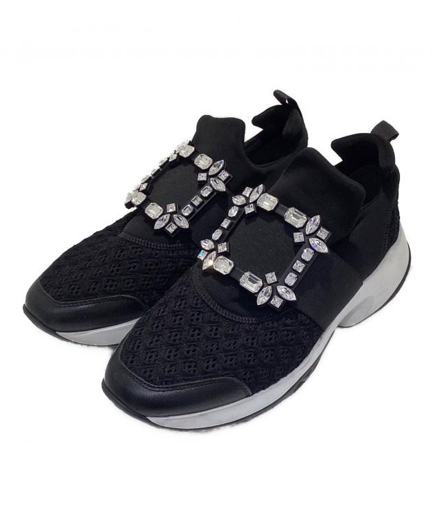 Roger Vivier ヴィヴランファブリックスニーカー ブラック38 中古・古着通販】Roger Vivier (ロジェ ヴィヴィエ) ヴィヴ ラン