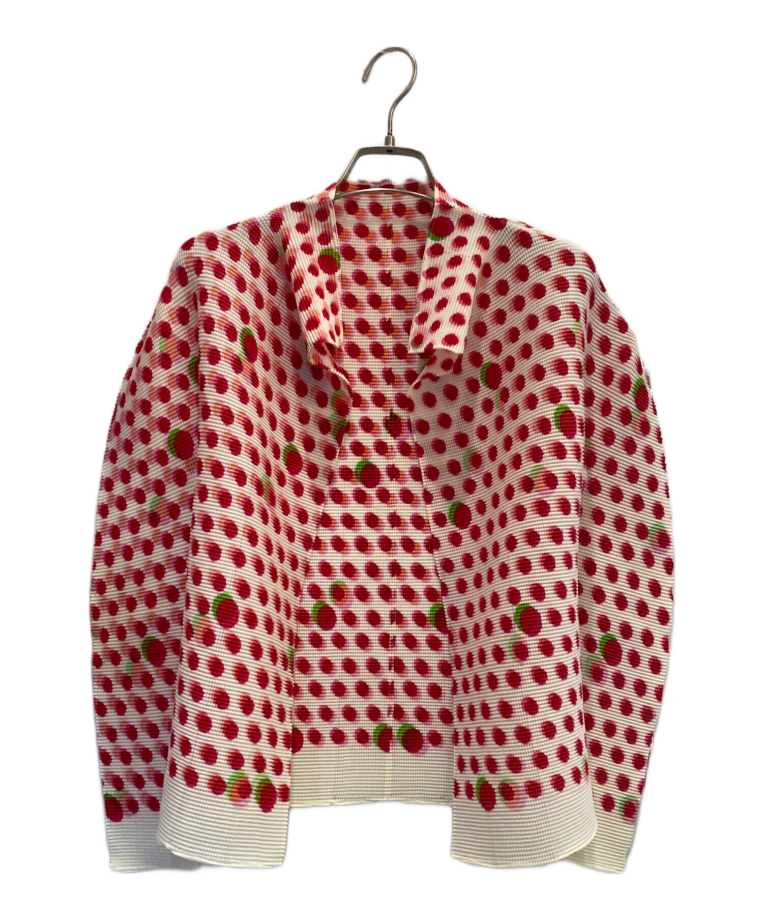 ISSEYMIYAKE イッセイミヤケ　ボルドー　カーディガン　フリーサイズ 中古・古着通販】me ISSEY MIYAKE (ミーイッセイ ミヤケ) ポルカドット