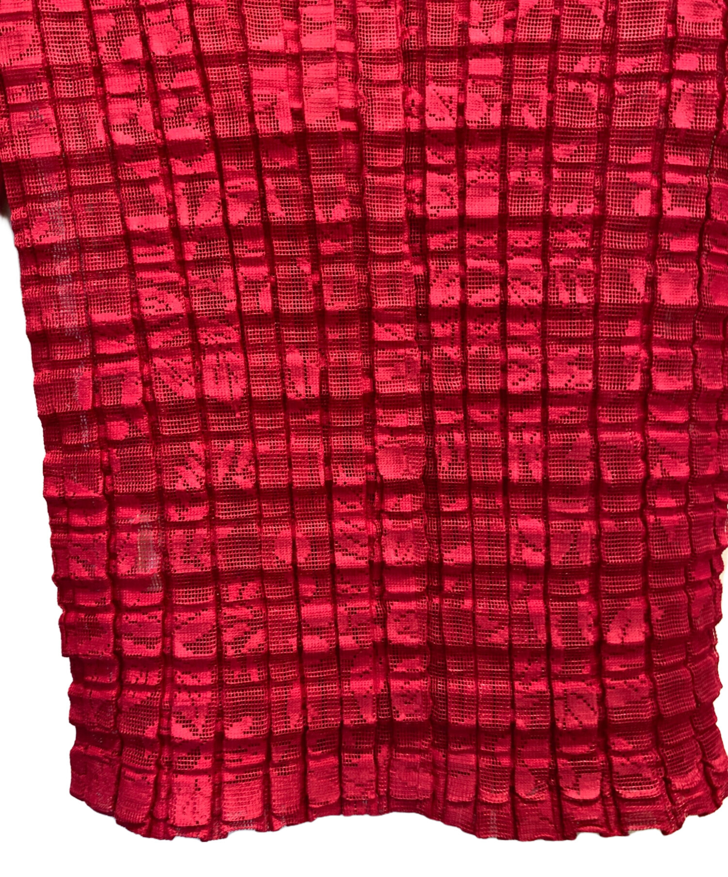 me ISSEY MIYAKE カーディガン(朱色) 中古・古着通販】me ISSEY MIYAKE (ミーイッセイ ミヤケ) プリーツ