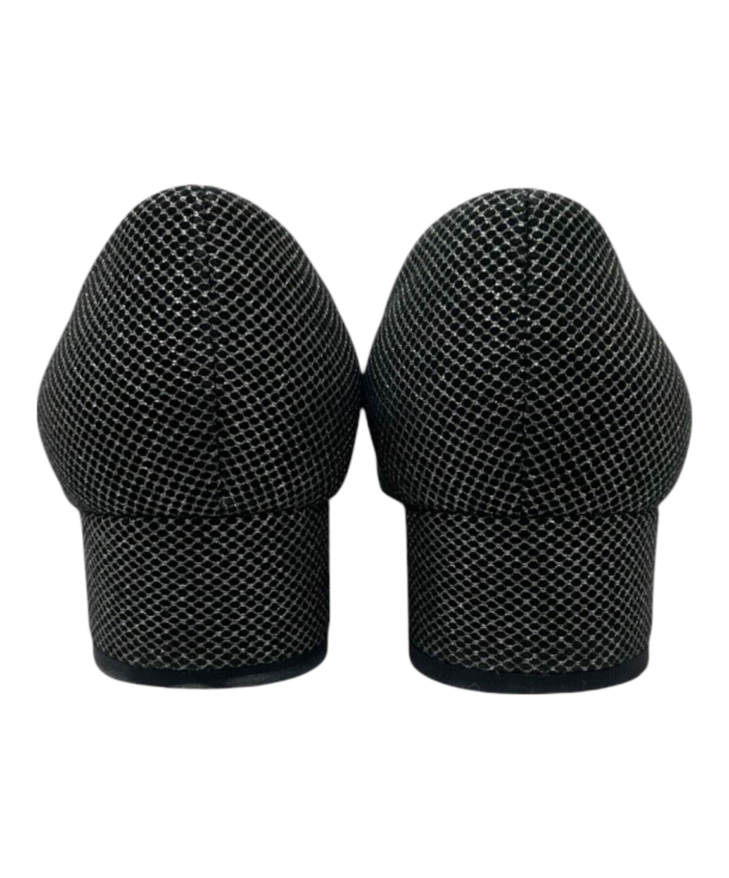 CHANEL ブラック パンプス トゥキャップ付き 中古・古着通販】CHANEL (シャネル) CCロゴ キャップトゥ ツイード
