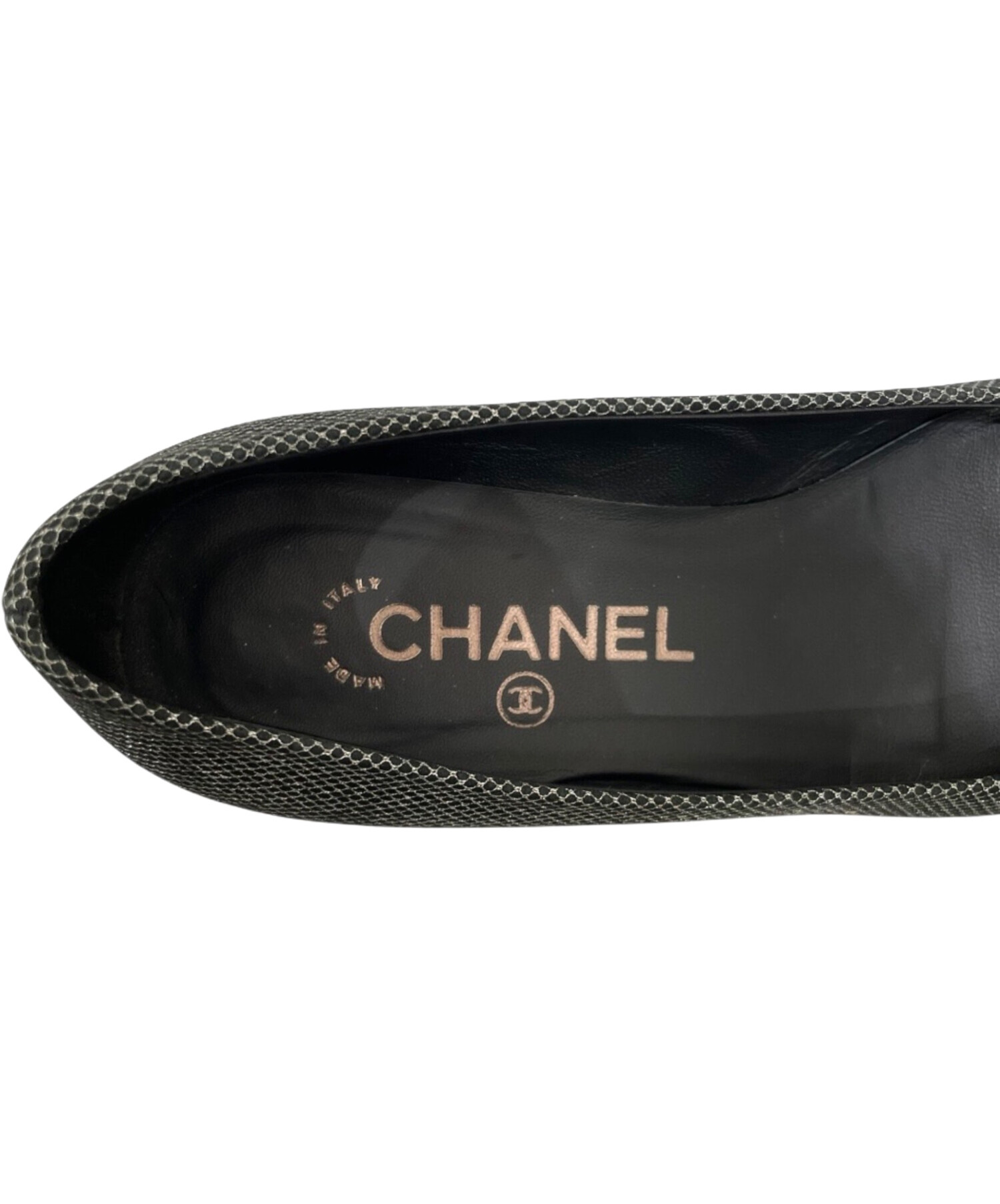 中古・古着通販】CHANEL (シャネル) CCロゴ キャップトゥ ツイード