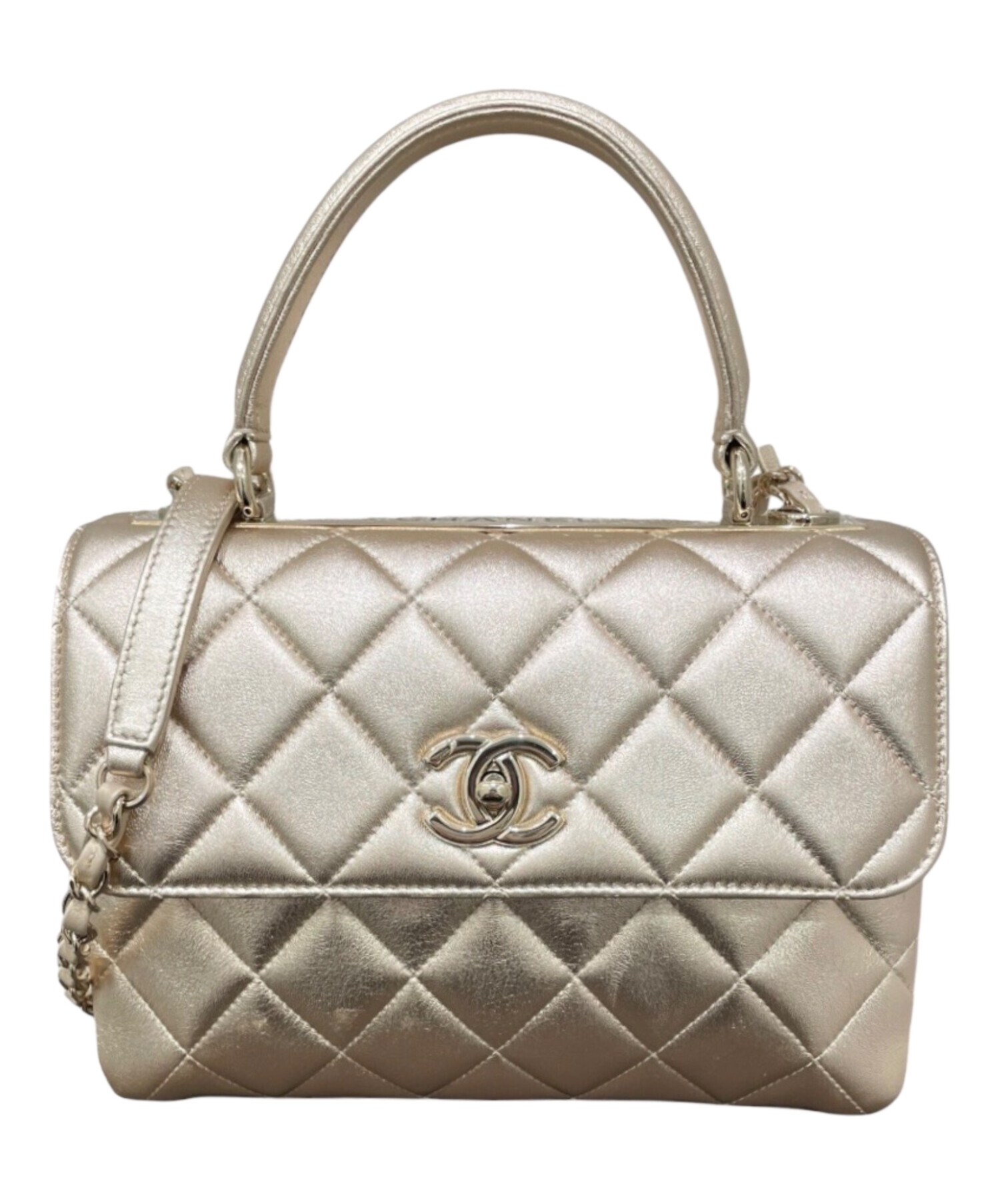 中古・古着通販】CHANEL (シャネル) トップハンドル フラップ バッグ 