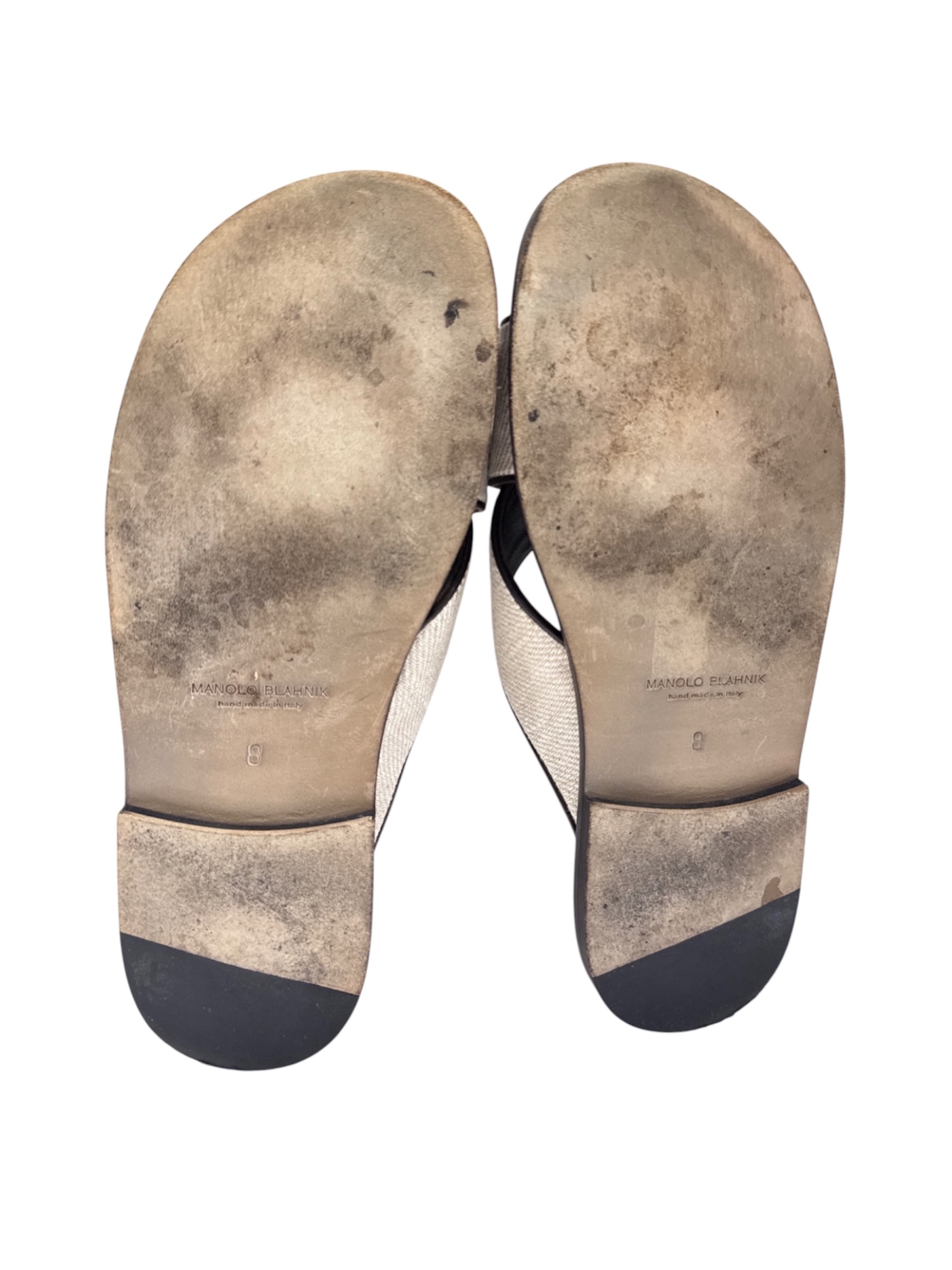 中古・古着通販】Manolo Blahnik (マノロ ブラニク) レザーサンダル