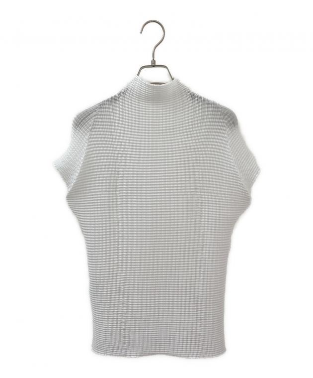 ミー　イッセイミヤケ 完売品 プリーツカットソー グレージュMI14KJ923 中古・古着通販】me ISSEY MIYAKE (ミーイッセイ ミヤケ) プリーツ