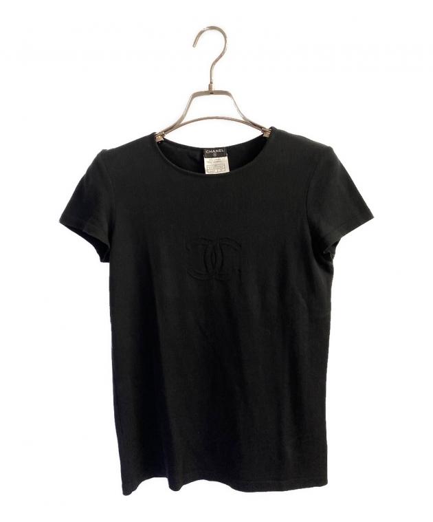 中古・古着通販】CHANEL (シャネル) 半袖ニット ブラック サイズ:36 
