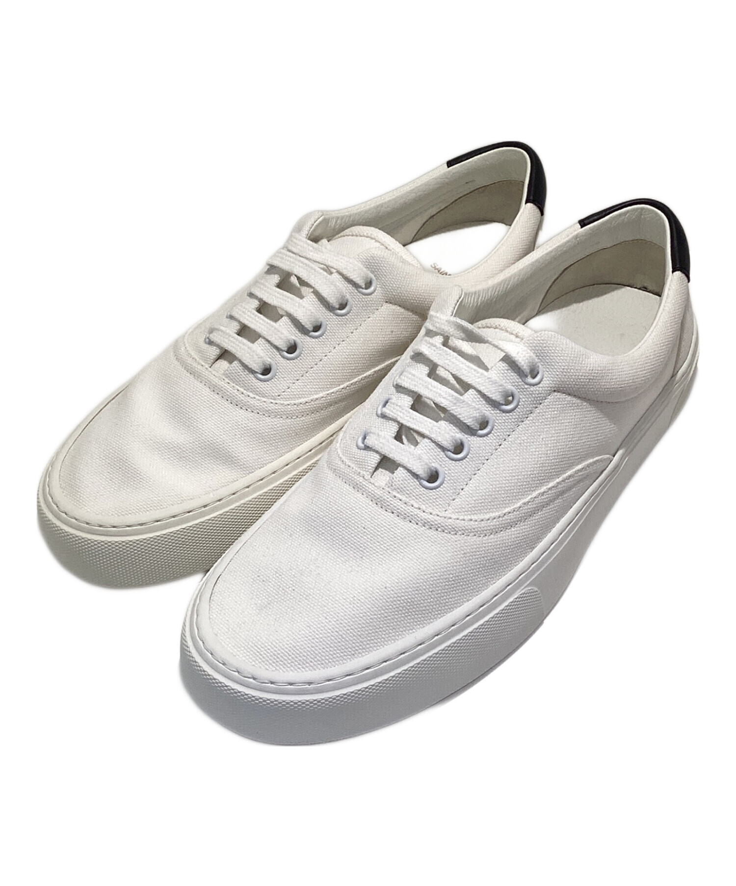 Saint Laurent Paris スニーカー ホワイト 中古・古着通販】Saint Laurent Paris (サンローランパリ) キャンバス