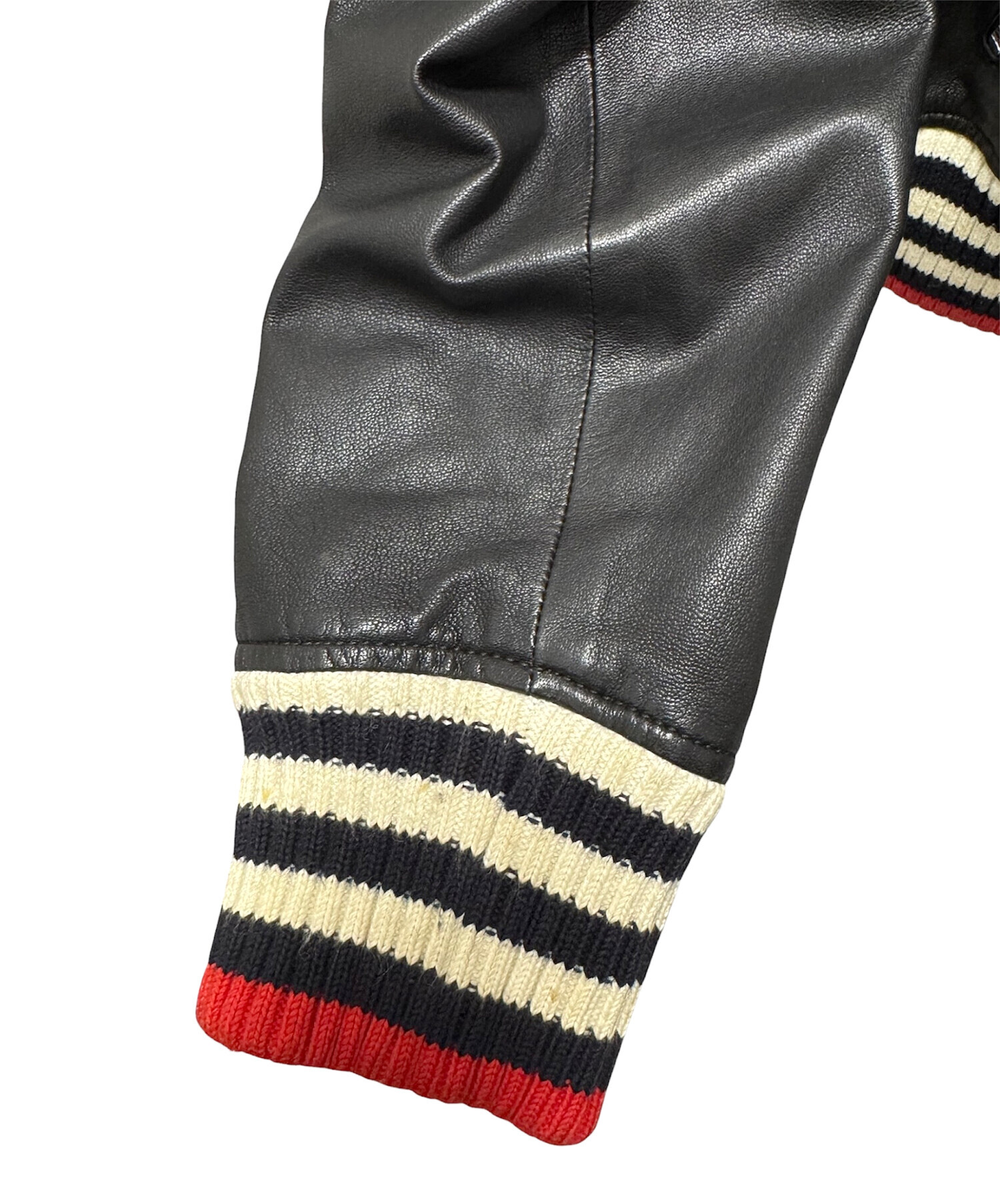 中古・古着通販】GUCCI (グッチ) グッチボウ付きレザーボンバー