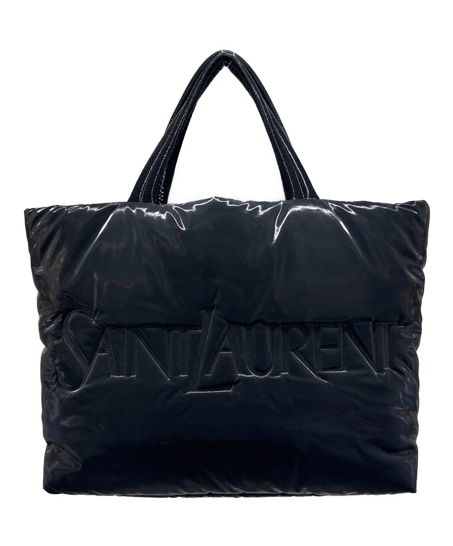 【未使用】SAINT LAURENT パファーレザートート　サンローラン　パリ 中古・古着通販】Saint Laurent Paris (サンローランパリ) パファー