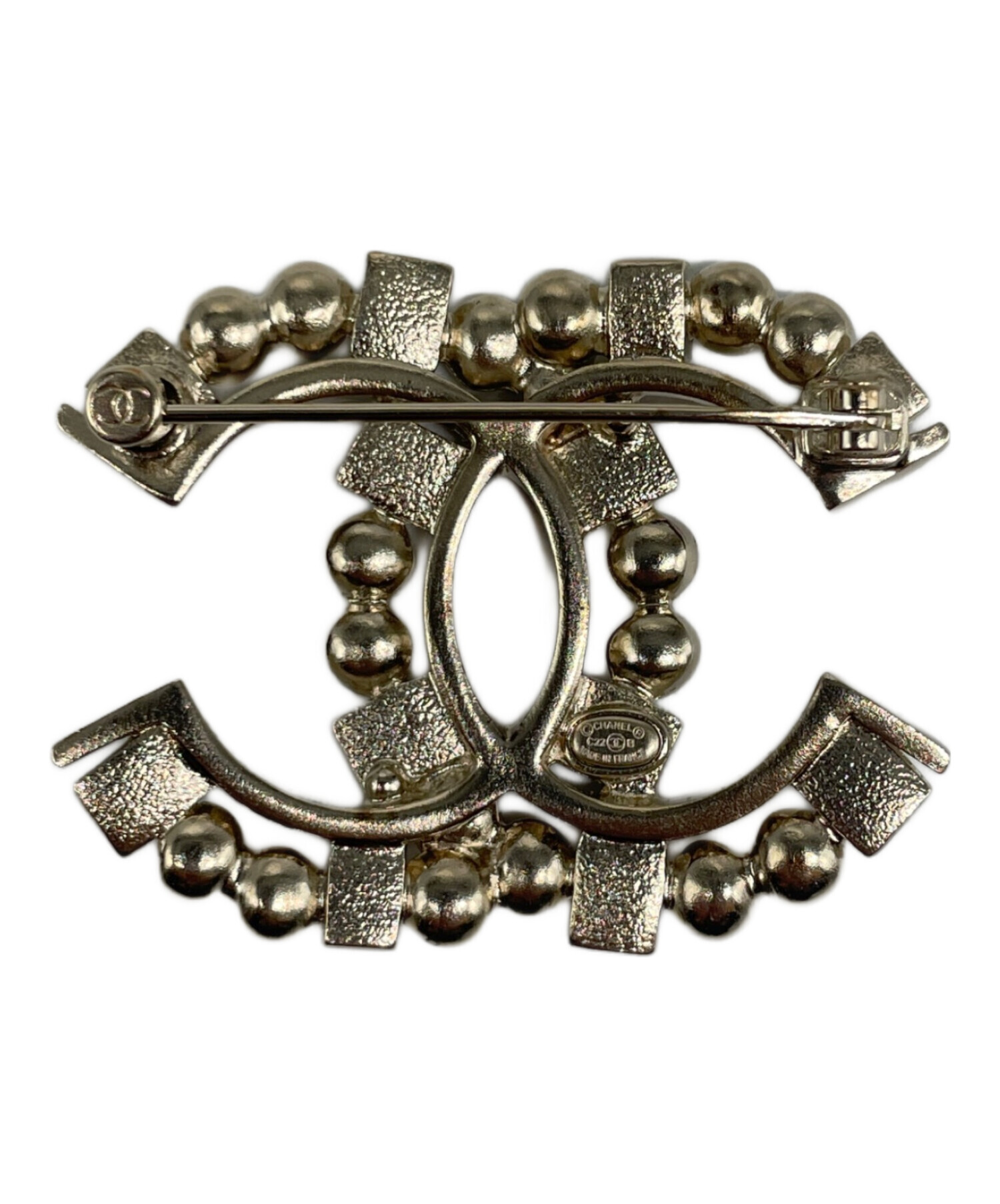 中古・古着通販】CHANEL (シャネル) 22AW CC Logo Rhinestone Brooch