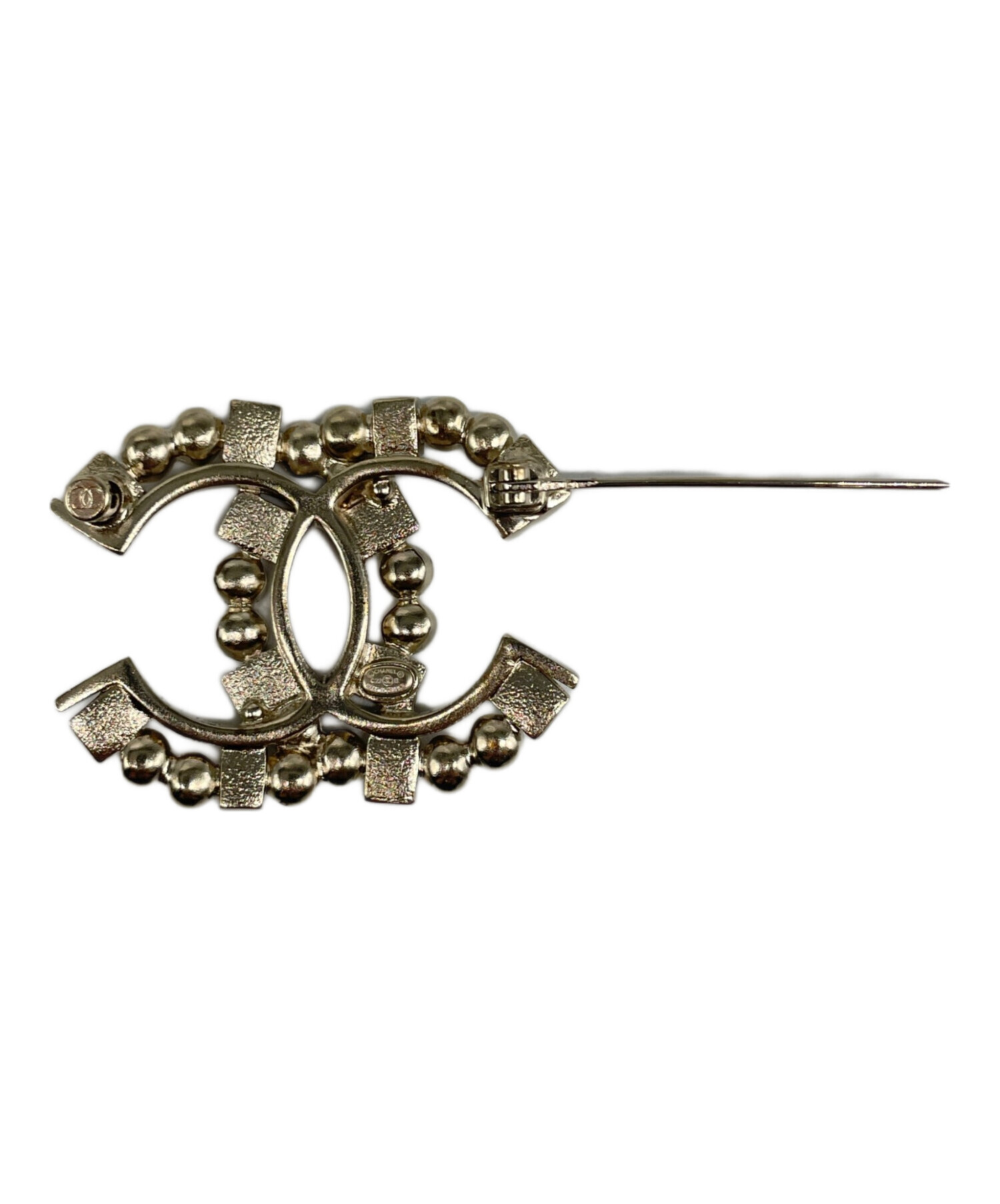 中古・古着通販】CHANEL (シャネル) 22AW CC Logo Rhinestone Brooch