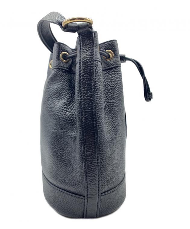 COACH コーチ デンプシー ロゴ2way バケットバッグ C4100 黒 中古・古着通販】COACH (コーチ) デンプシードローストリングバケット