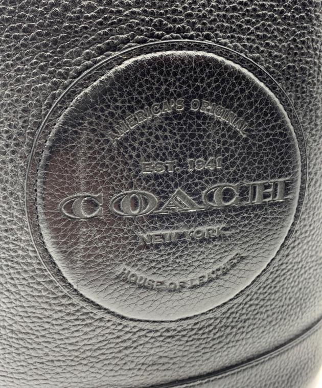 COACH コーチ デンプシー ロゴ2way バケットバッグ C4100 黒 中古・古着通販】COACH (コーチ) デンプシードローストリングバケット