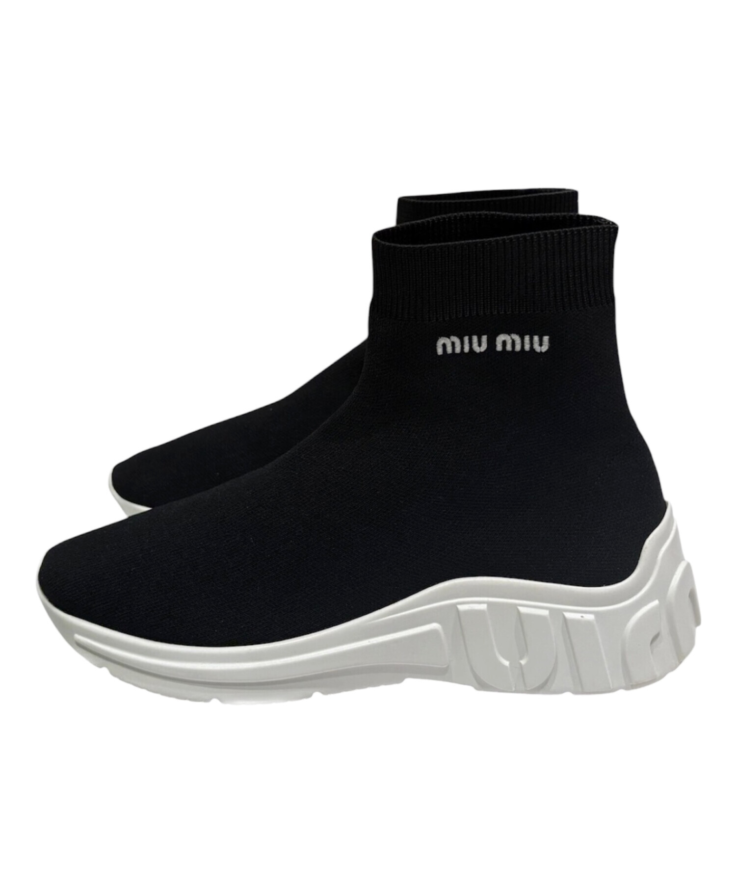 中古・古着通販】MIU MIU (ミュウミュウ) 3Dロゴソールソックス