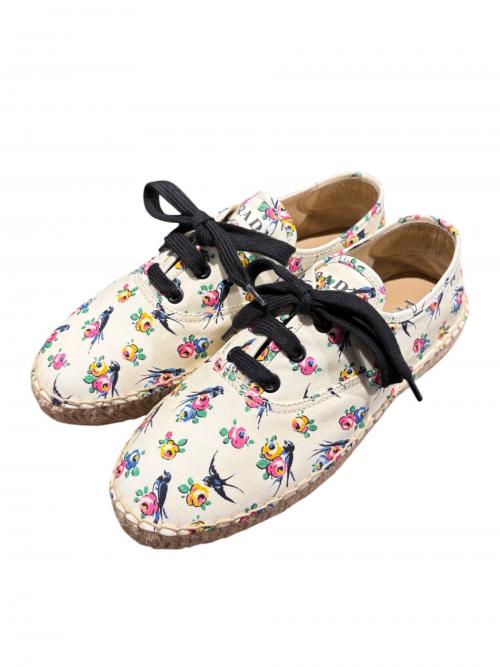 中古・古着通販】PRADA (プラダ) エスパドリーユ/IE988L ベージュ