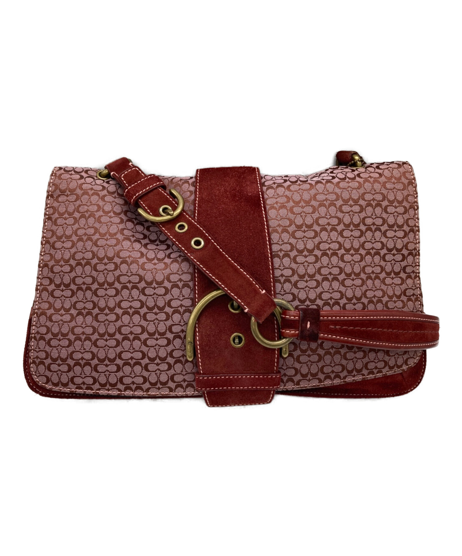 中古・古着通販】COACH (コーチ) ミニシグネチャー レッド｜ブランド 