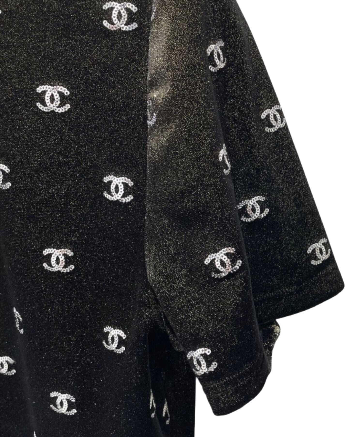 中古・古着通販】CHANEL (シャネル) ベロアハーフジップ半袖カットソー