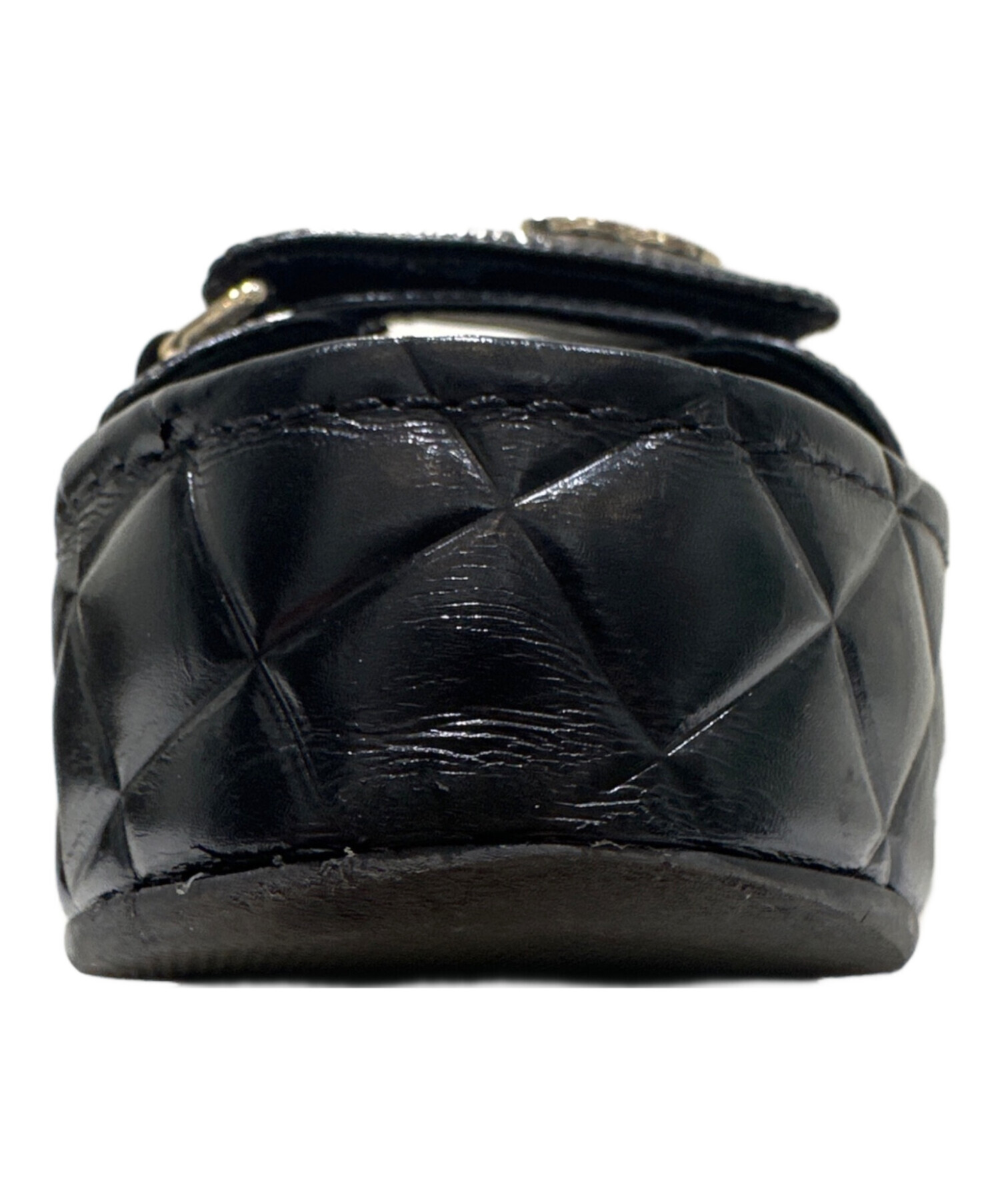 シャネル ココマーク　パール ストラップ トングサンダル　ブラック　35ハーフ 中古・古着通販】CHANEL (シャネル) ココマークストラップサンダル