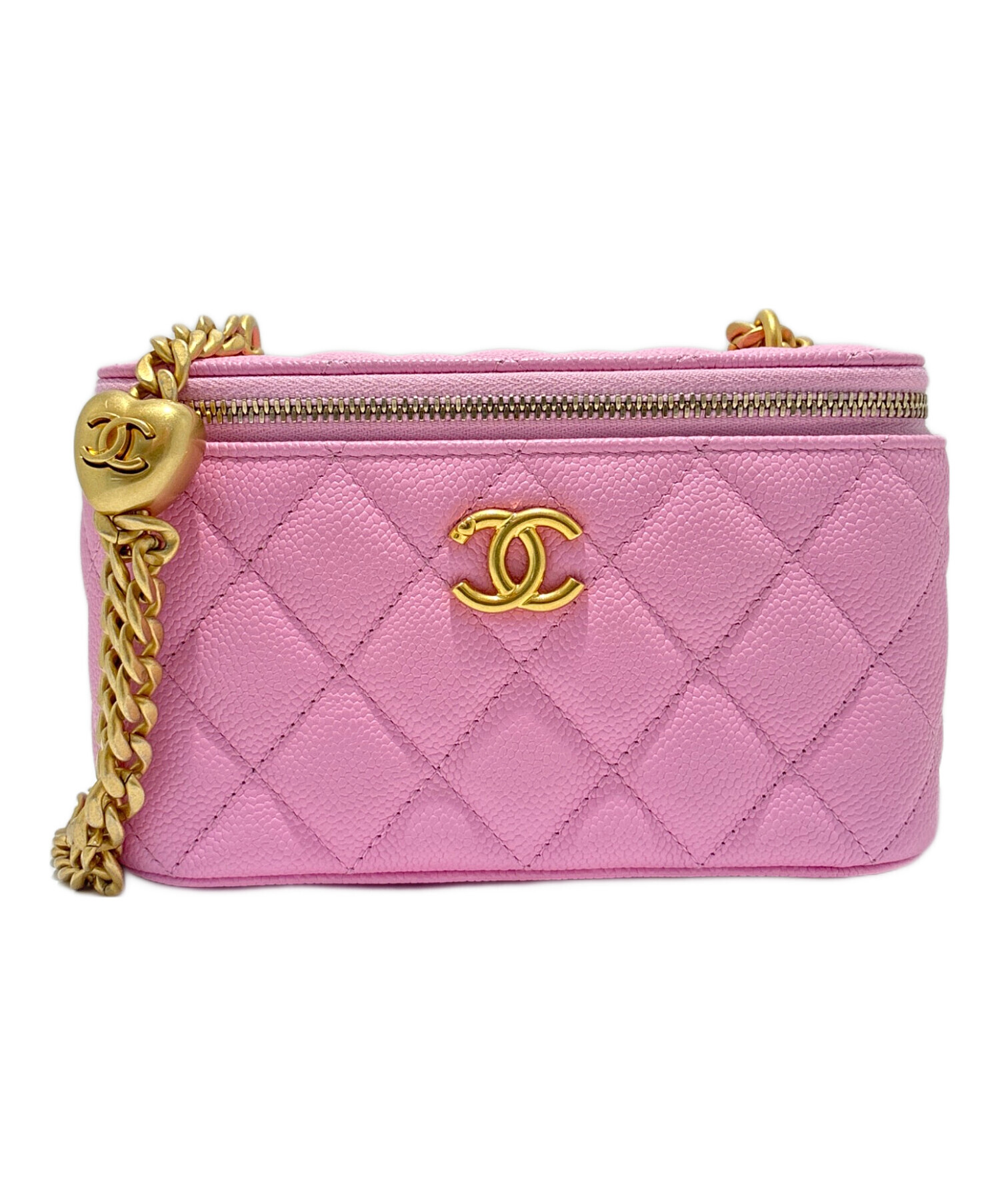 新品ピンクCHANELノベルティショルダーバックゴールドチェーンVIP限定 中古・古着通販】CHANEL (シャネル) チェーンショルダーバニティバッグ