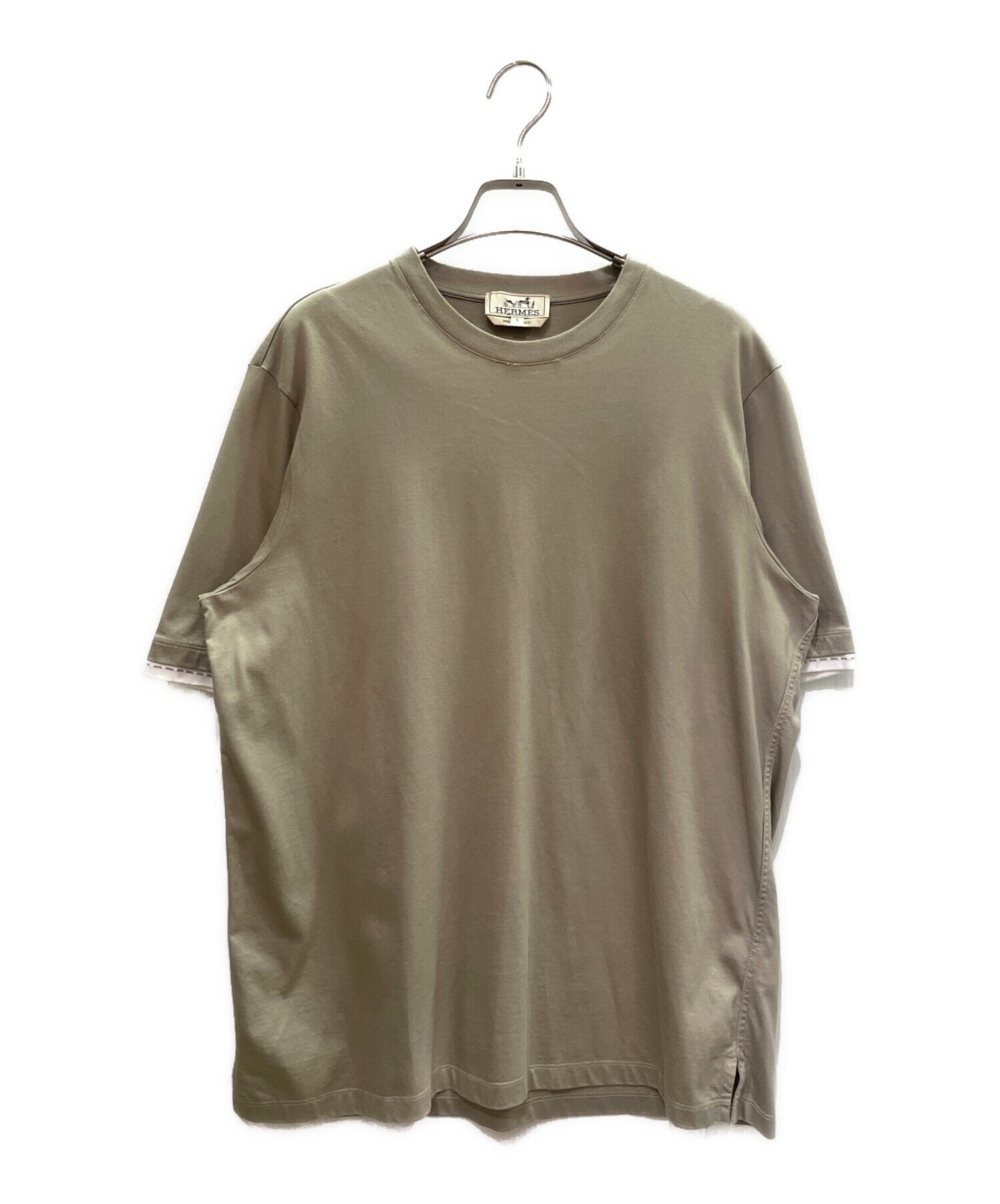 エルメス　tシャツ　数回着用 中古・古着通販】HERMES (エルメス) アームレイヤードコットンTシャツ