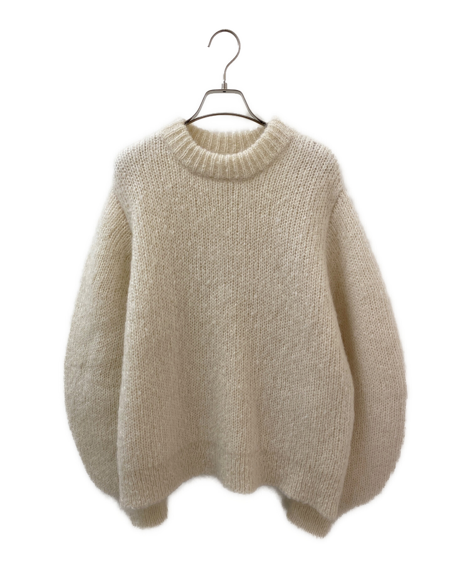 JIL SANDER モヘアニット サイズ46 中古・古着通販】JIL SANDER (ジルサンダー) モヘアニット ホワイト
