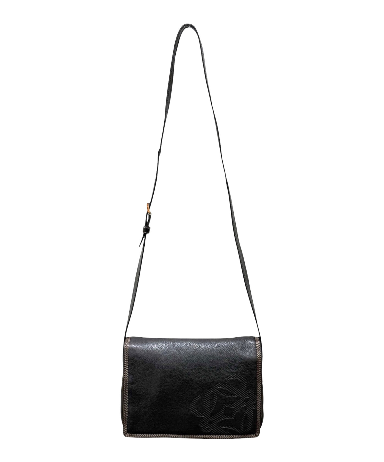 中古・古着通販】LOEWE (ロエベ) アナグラム フラップショルダーバッグ