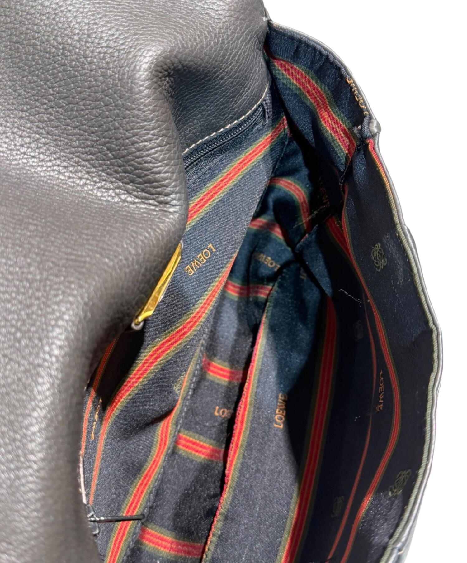 中古・古着通販】LOEWE (ロエベ) アナグラム フラップショルダーバッグ