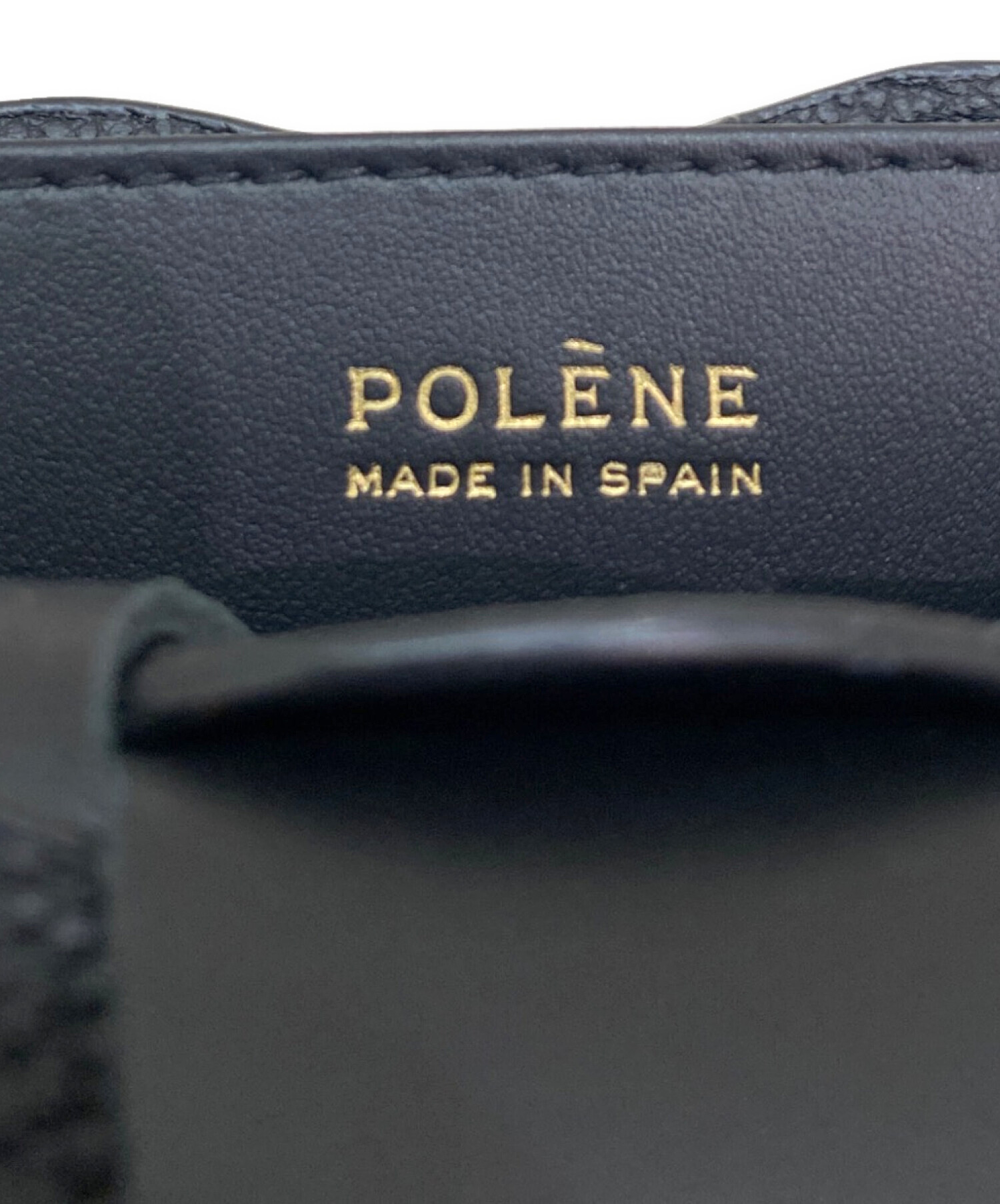 【未使用】VIEILLE ブラック 39 ヴィエイユ 中古・古着通販】POLENE (ポレーヌ) NEITI レザーショルダーバッグ