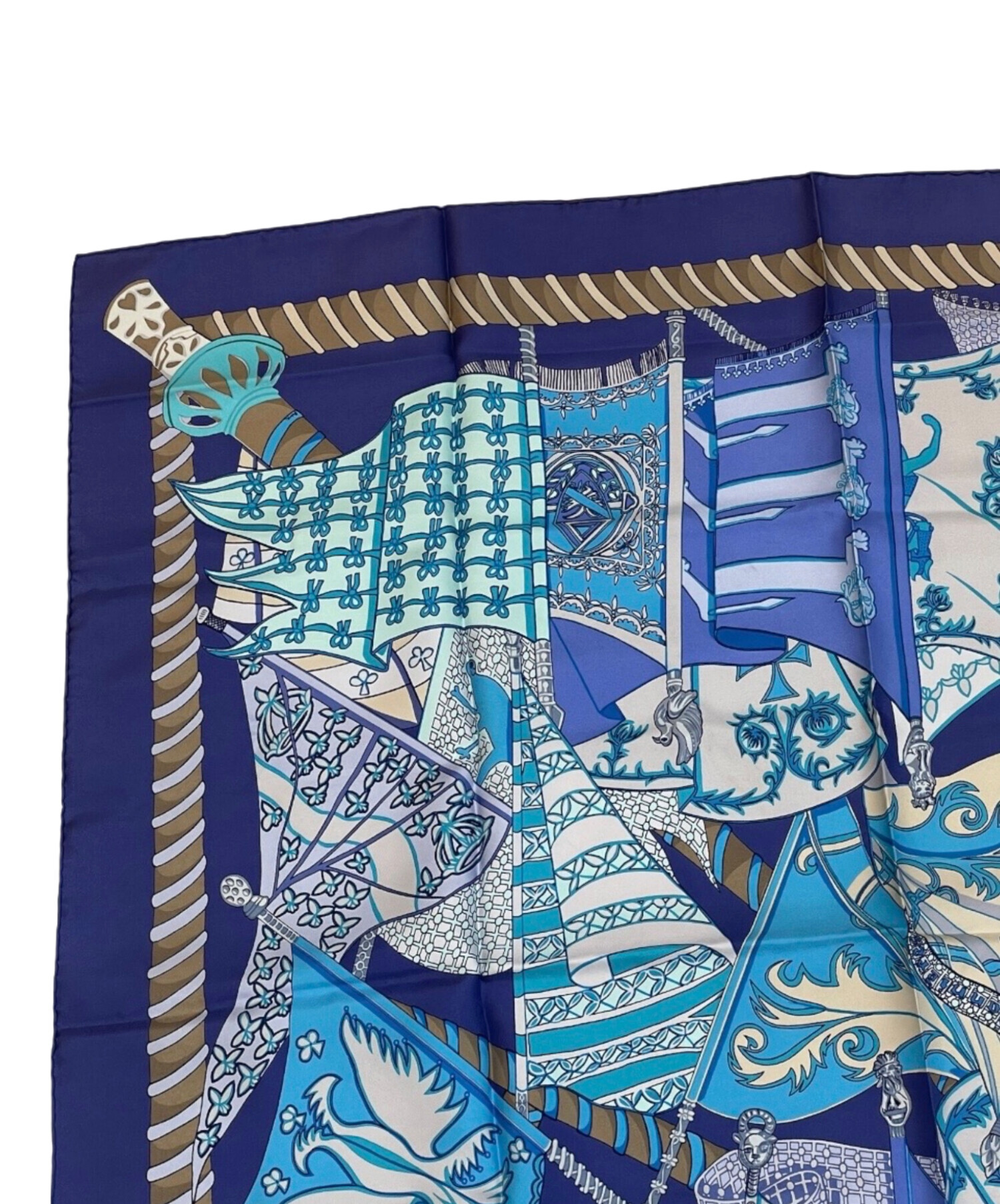 中古・古着通販】HERMES (エルメス) カレ90《Etendards et Bonnieres