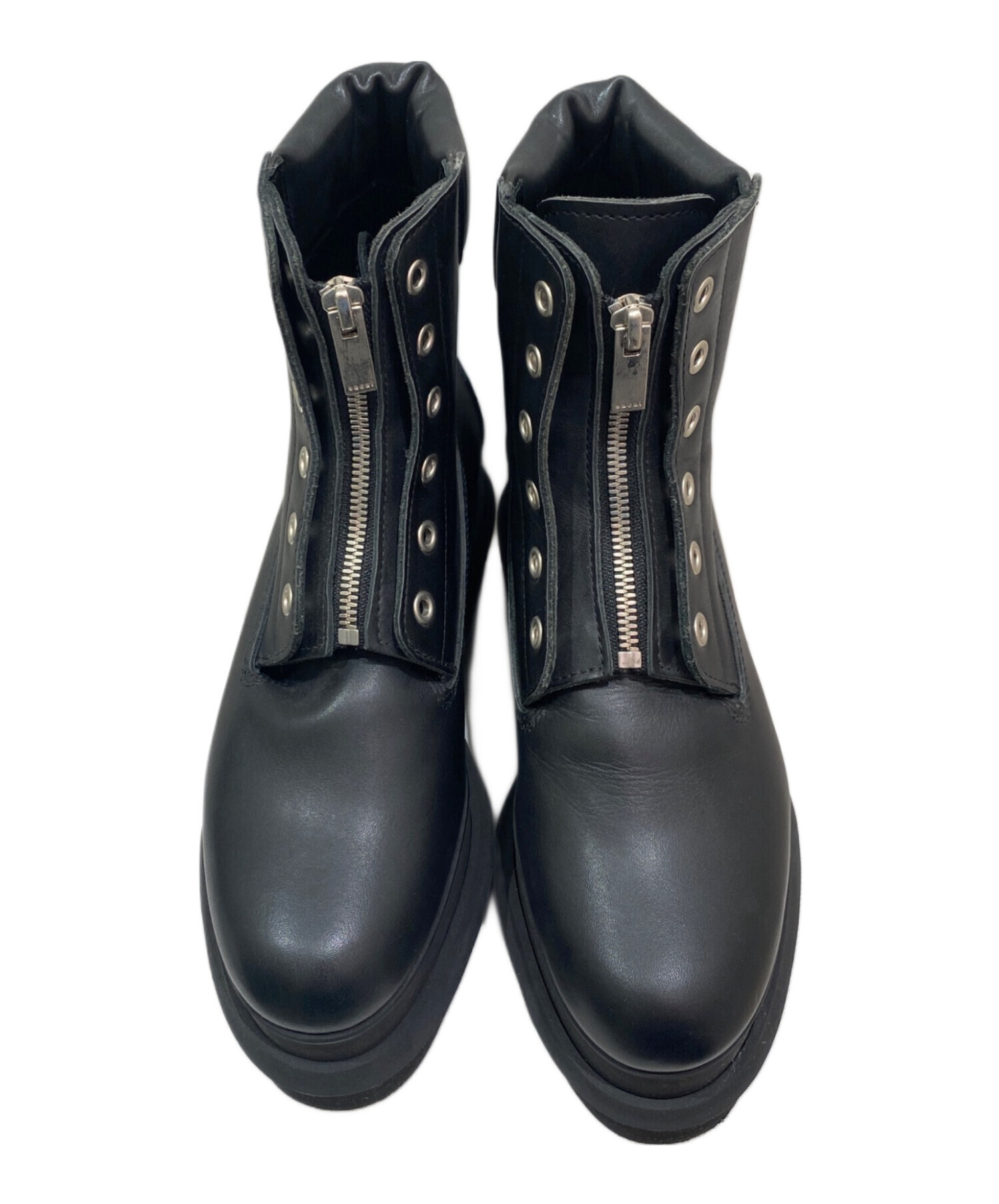 美品✨sacai サカイ　サイズゴアブーツ　ブラック　レザー　サイズ36 中古・古着通販】sacai (サカイ) センタージップブーツ ブラック