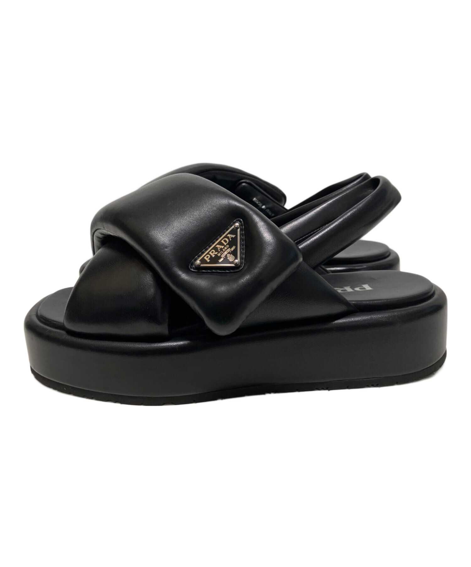 中古・古着通販】PRADA (プラダ) パデッドナッパレザーサンダル