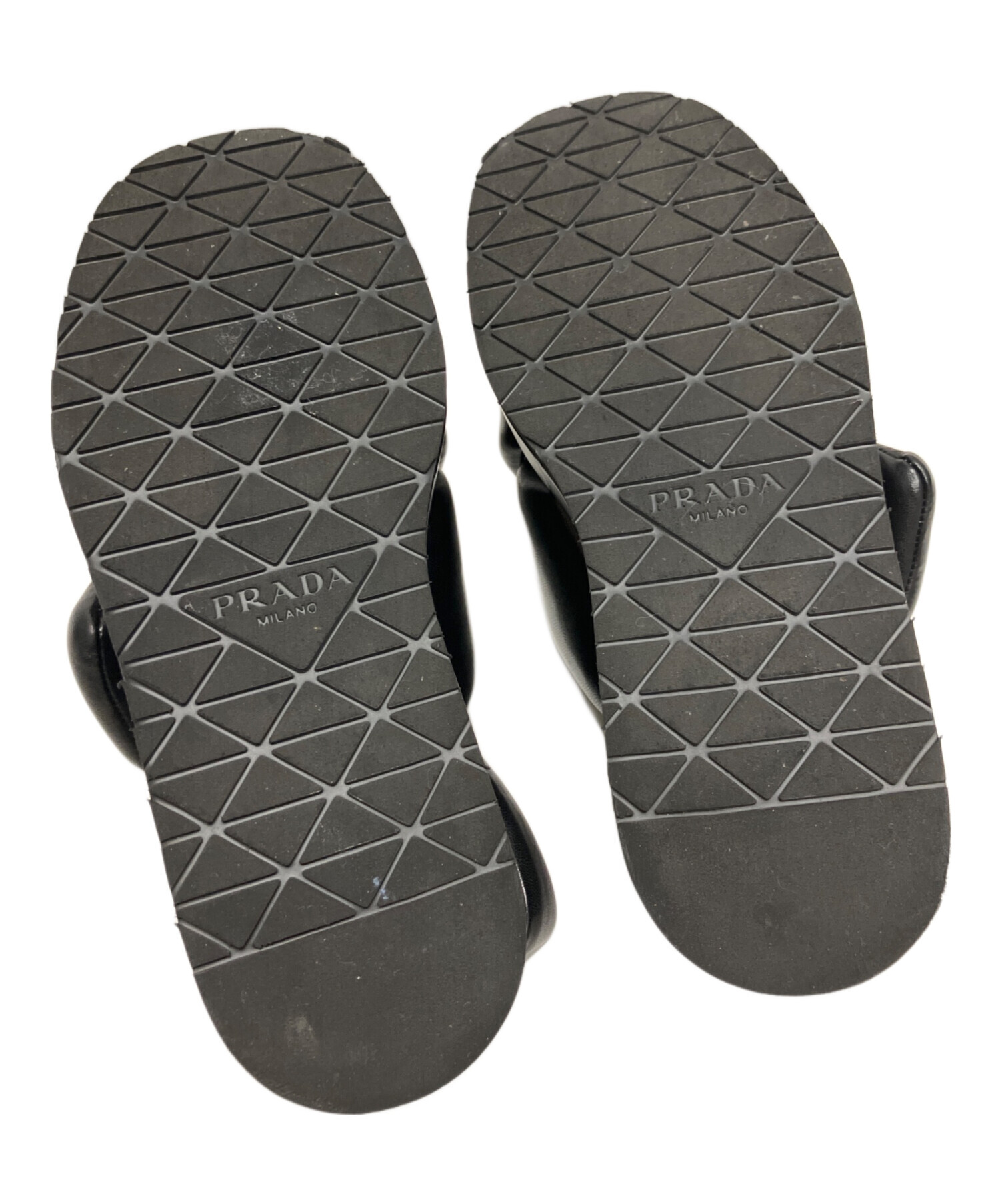 中古・古着通販】PRADA (プラダ) パデッドナッパレザーサンダル