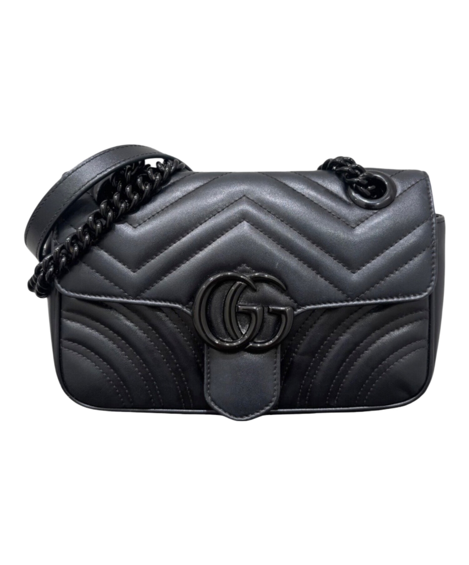 最終値下【美品】【鑑定済み】GUCCI GGマーモント ショルダーバッグ 中古・古着通販】GUCCI (グッチ) 〔GGマーモント〕スモール ショルダー