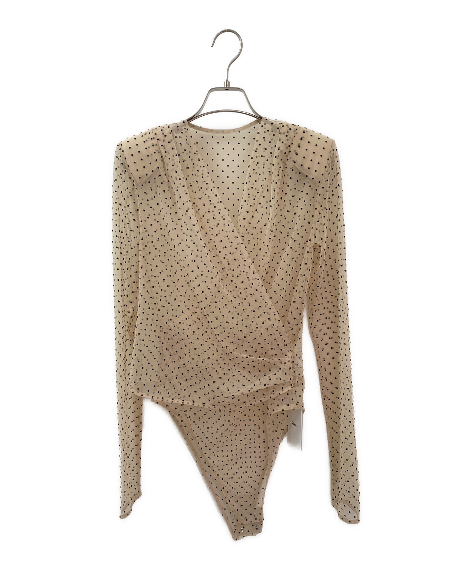中古・古着通販】CLANE (クラネ) SHEER DRAPE BODYSUITS ベージュ
