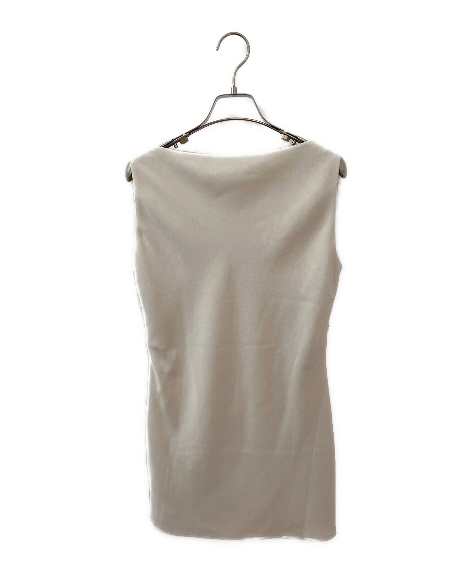 中古・古着通販】CLANE (クラネ) SATIN DRAPE TOPS ベージュ サイズ:2 