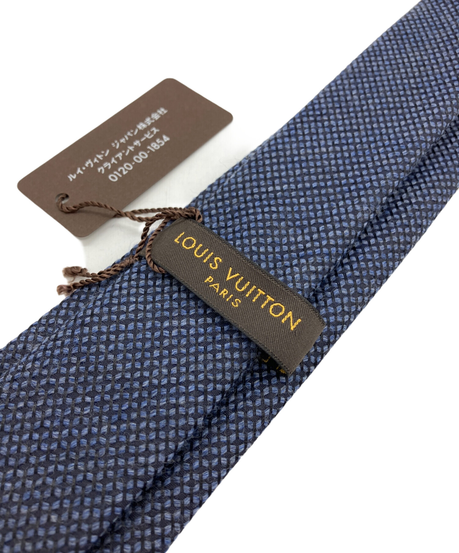 未使用品 ルイヴィトンネクタイ ネイビー 中古・古着通販】LOUIS VUITTON (ルイ ヴィトン) ネクタイ ネイビー