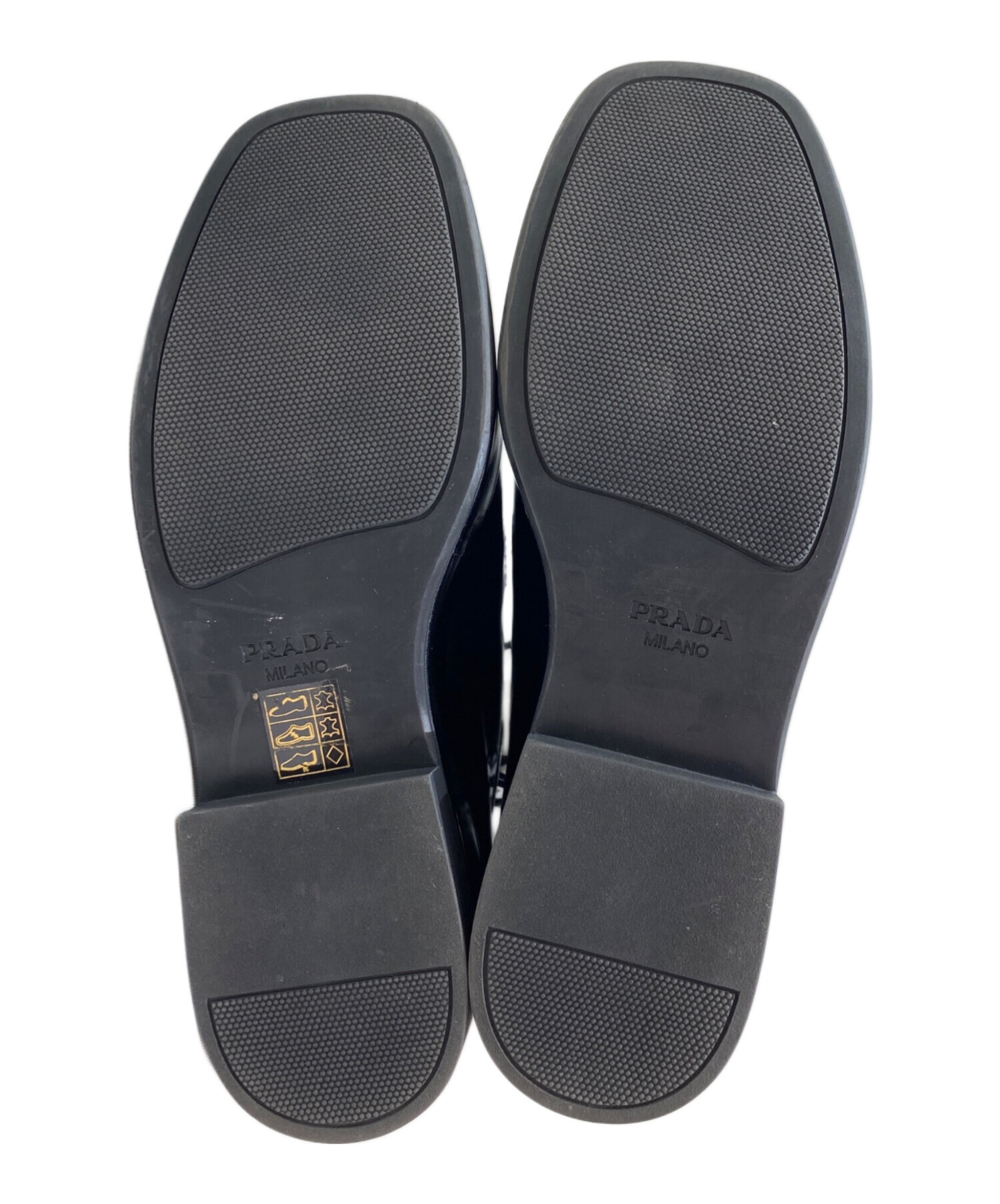 プラダ厚底ローファー 37 中古・古着通販】PRADA (プラダ) 厚底ローファー ブラック サイズ:37