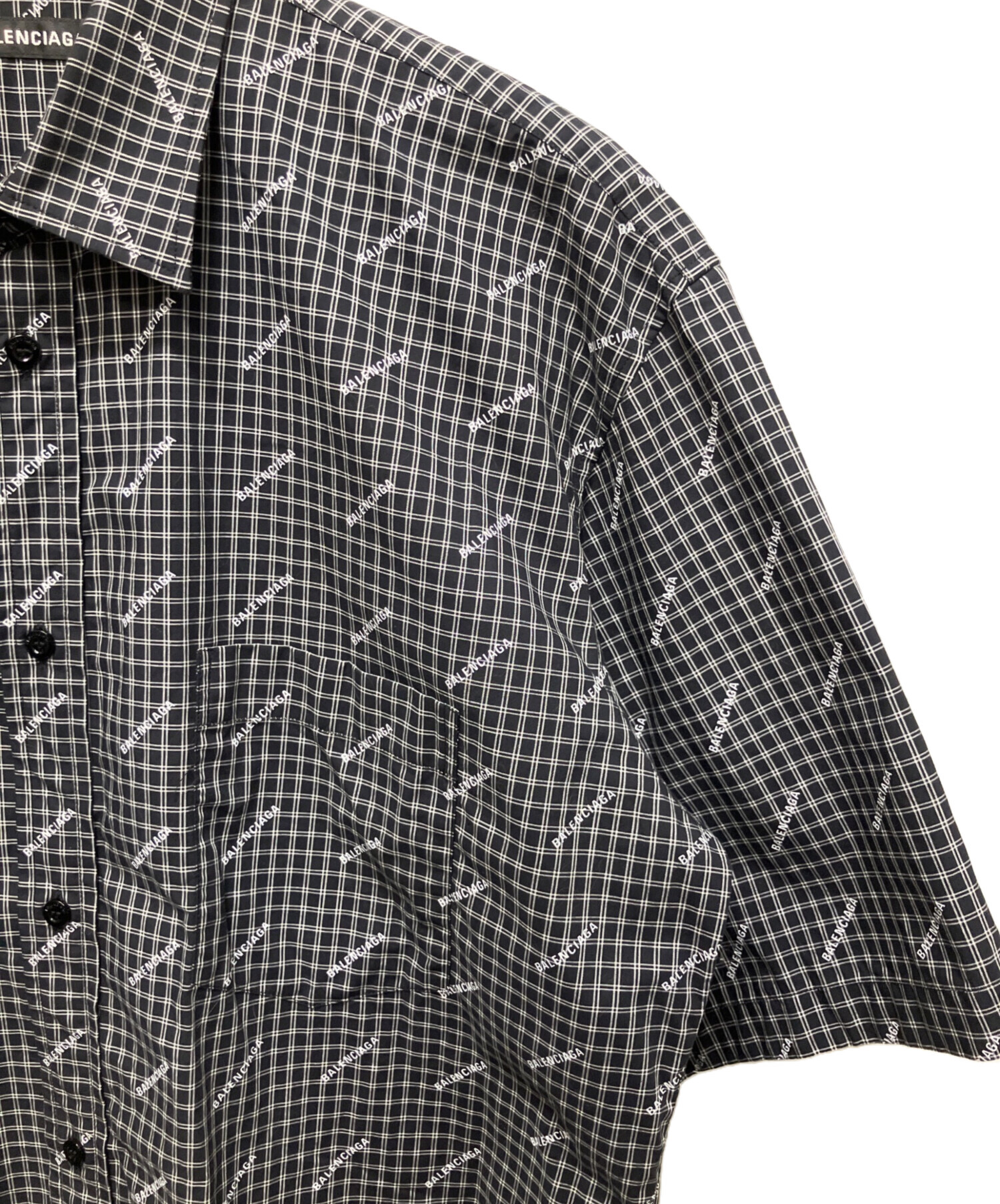 中古・古着通販】BALENCIAGA (バレンシアガ) 半袖シャツ ブラック