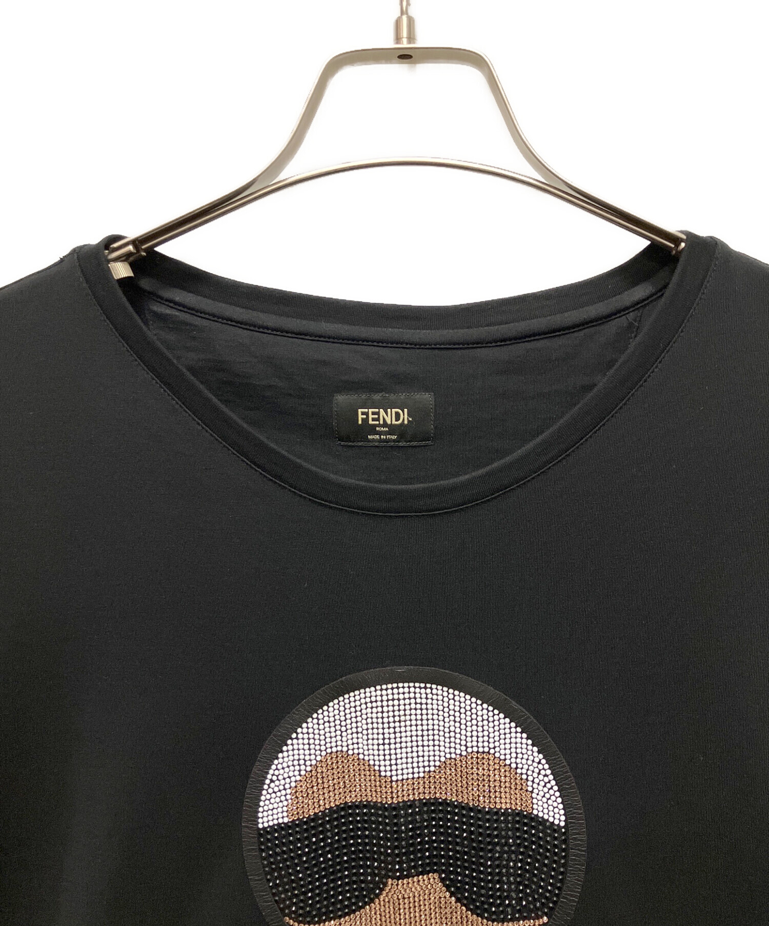 中古・古着通販】FENDI (フェンディ) プリントTシャツ ブラック サイズ