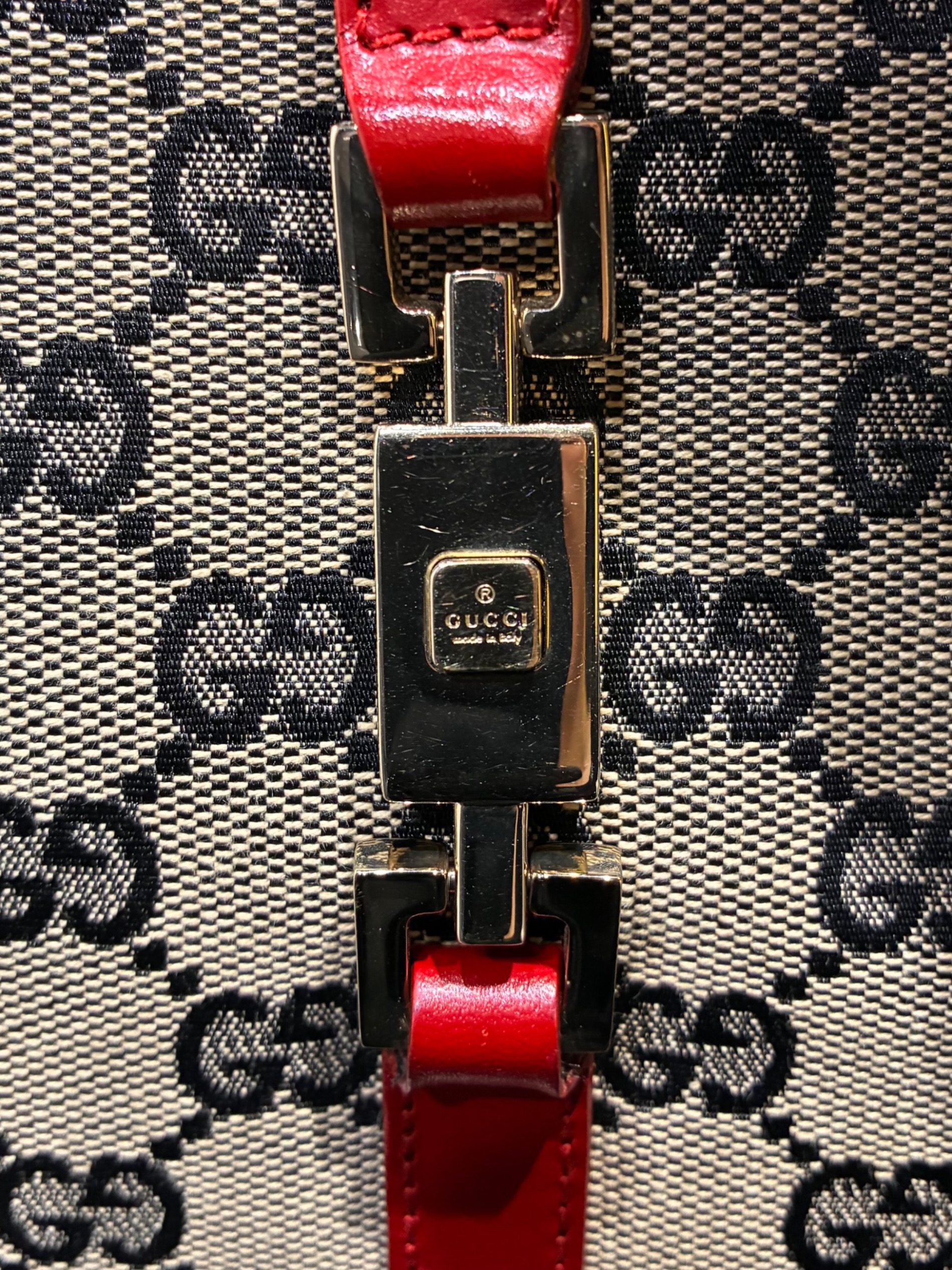 中古・古着通販】GUCCI (グッチ) ジャッキー ハンドバッグ レッド
