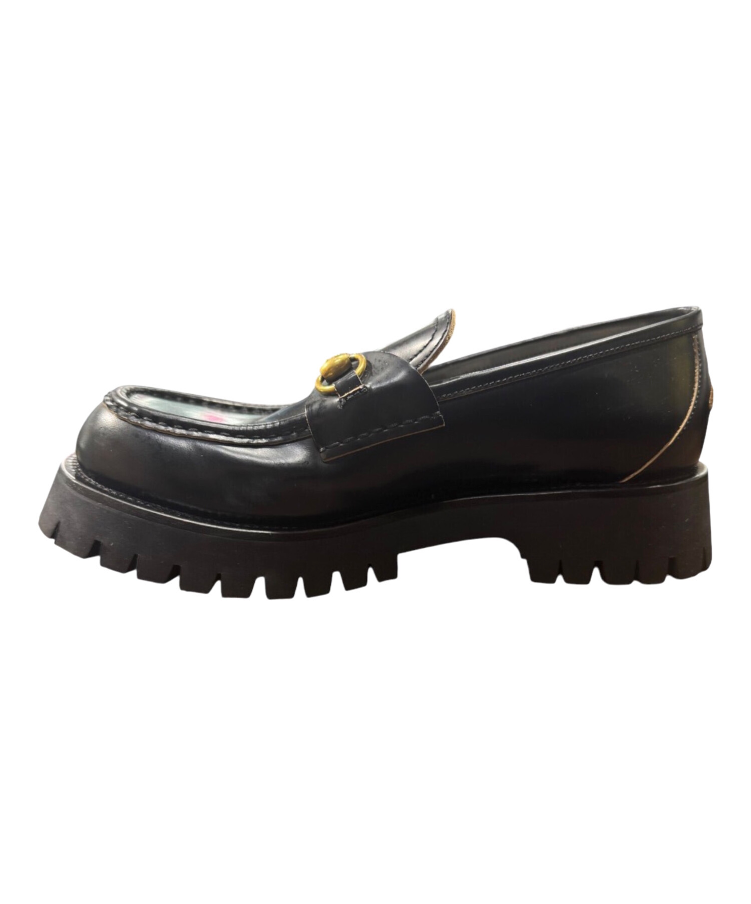中古・古着通販】GUCCI (グッチ) ホースビットローファー ブラック
