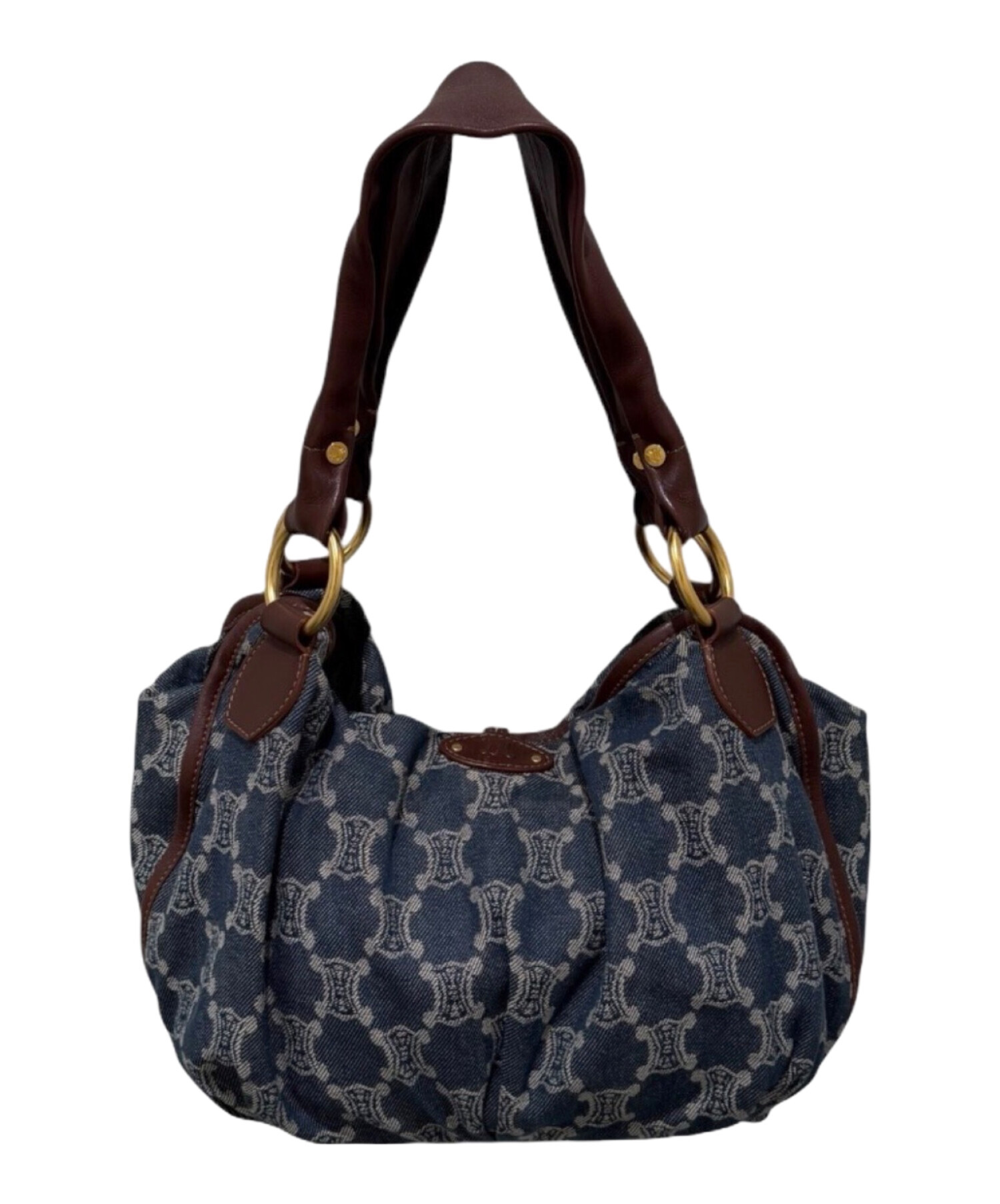 中古・古着通販】CELINE (セリーヌ) マカダム柄 デニムセミショルダー