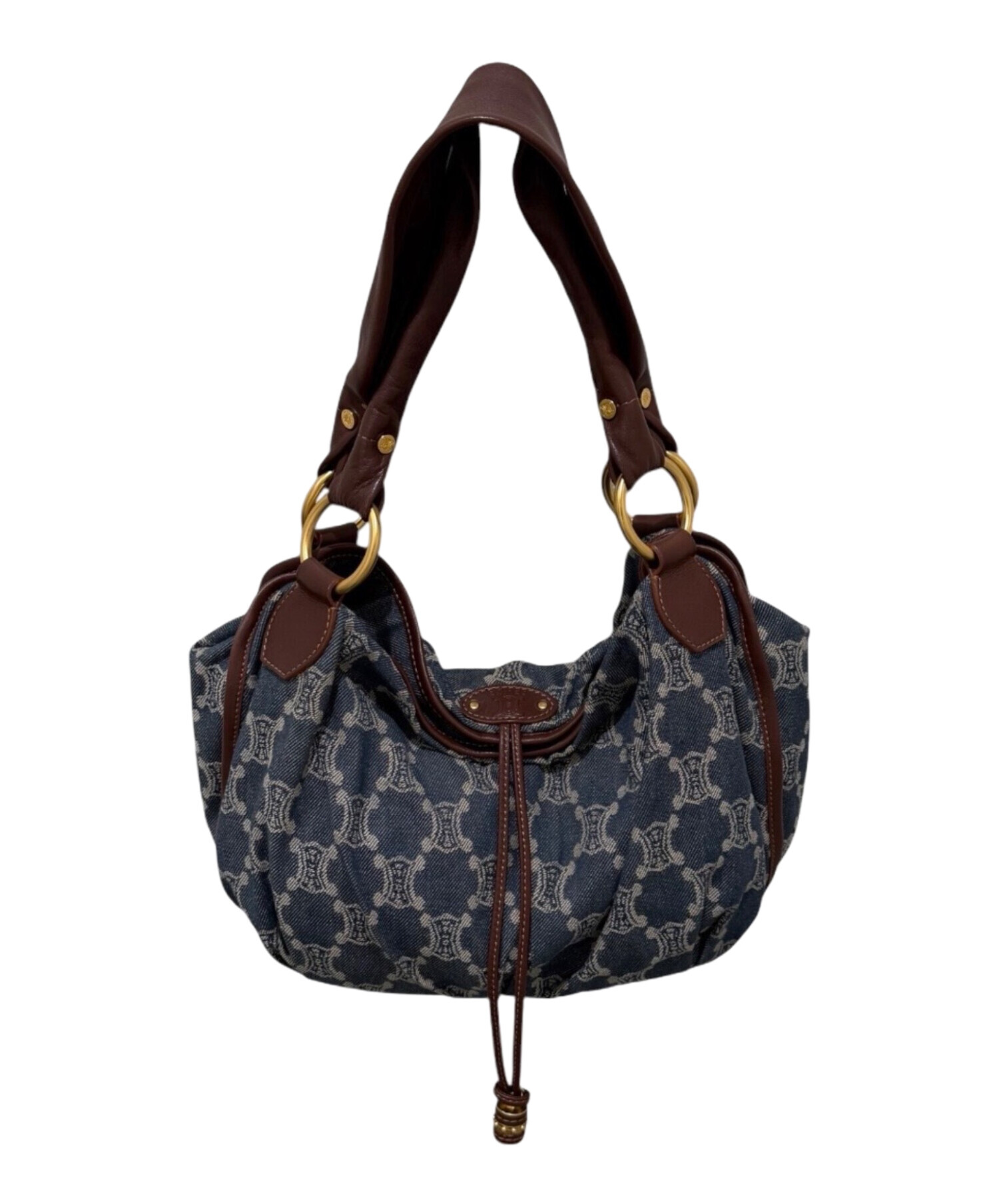 中古・古着通販】CELINE (セリーヌ) マカダム柄 デニムセミショルダー