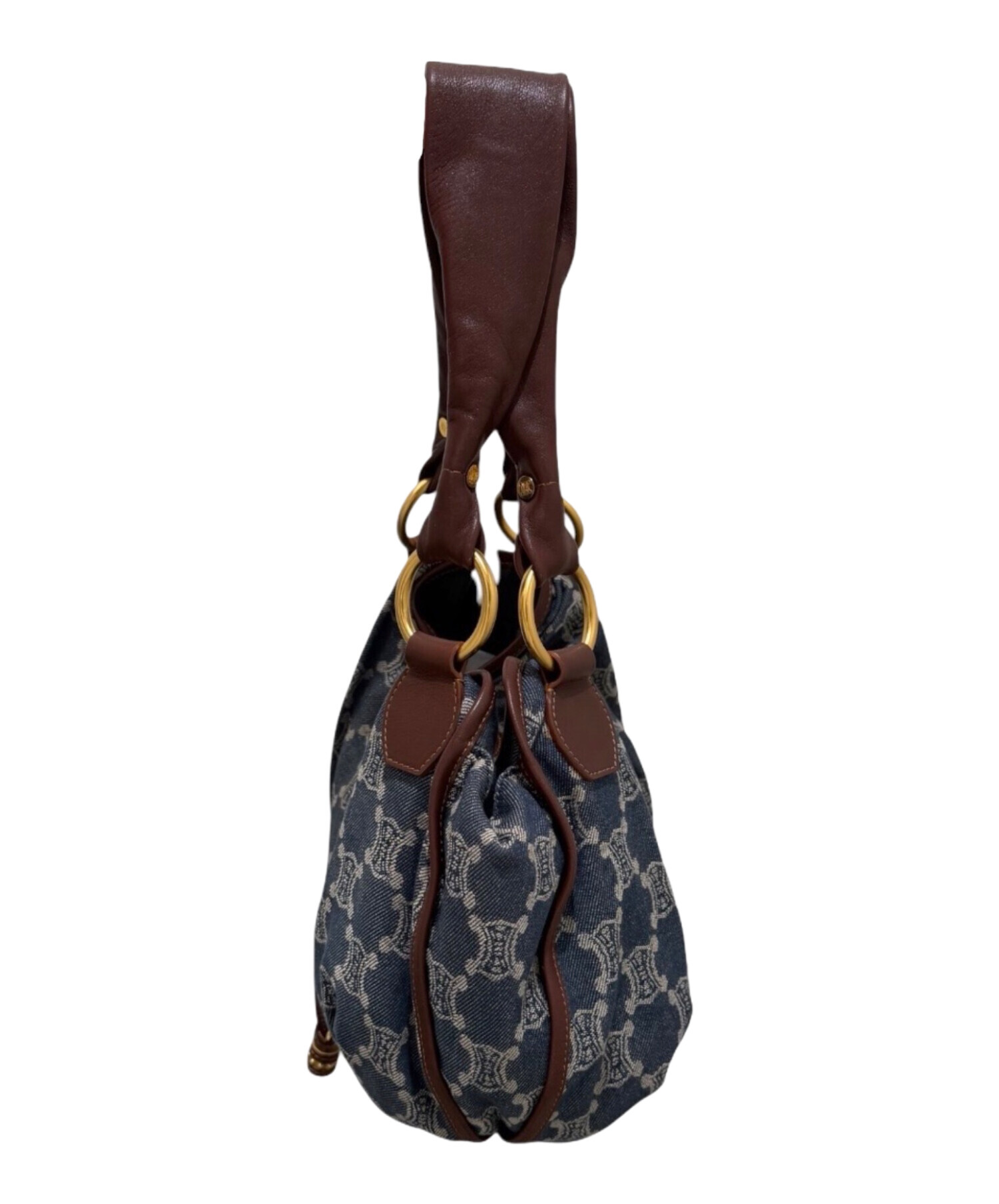 中古・古着通販】CELINE (セリーヌ) マカダム柄 デニムセミショルダー