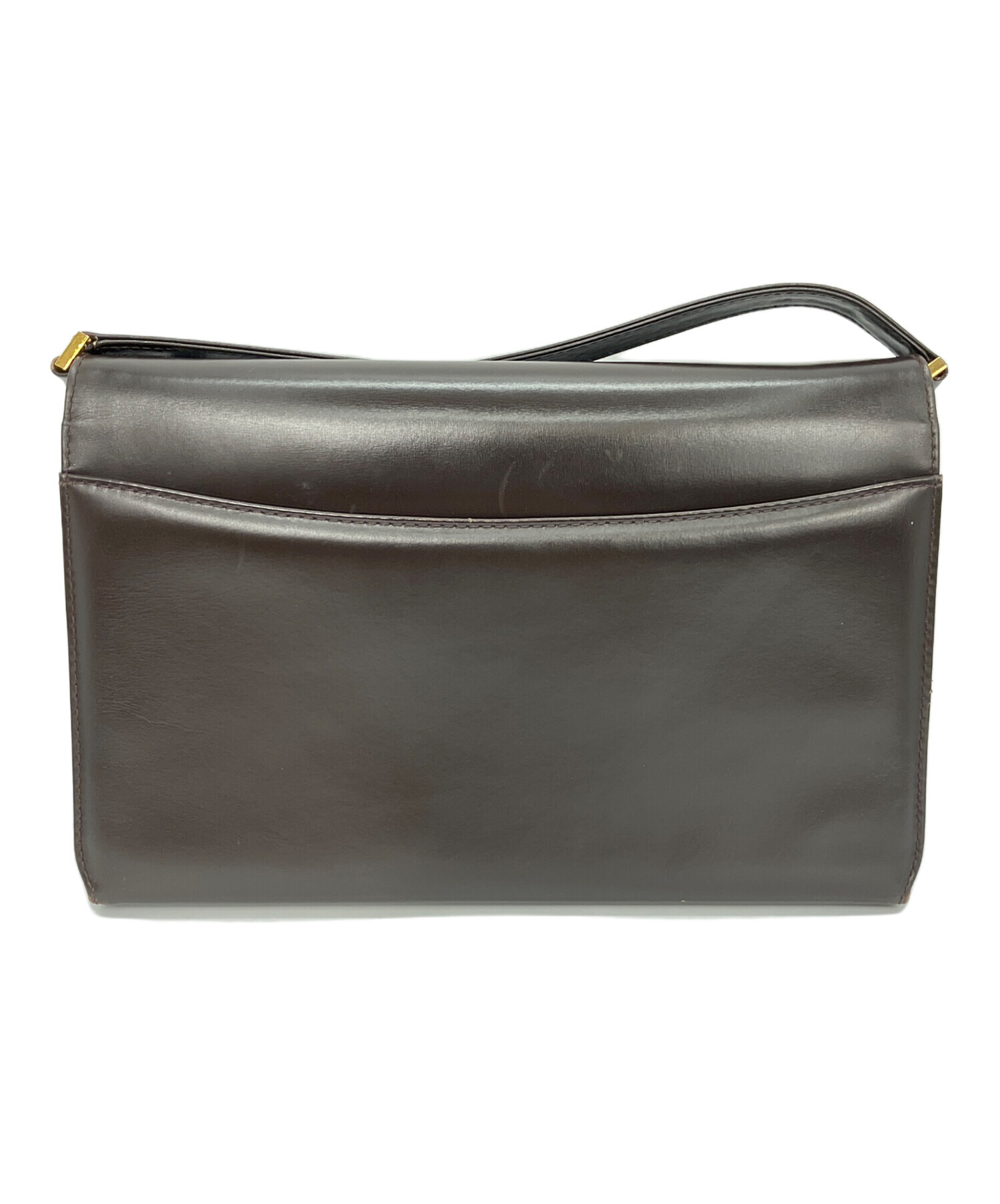 GUCCI ショルダーバッグ　インターロッキング　レザー　ブラック×ブラウン 中古・古着通販】GUCCI (グッチ) インターロッキングG ショルダー