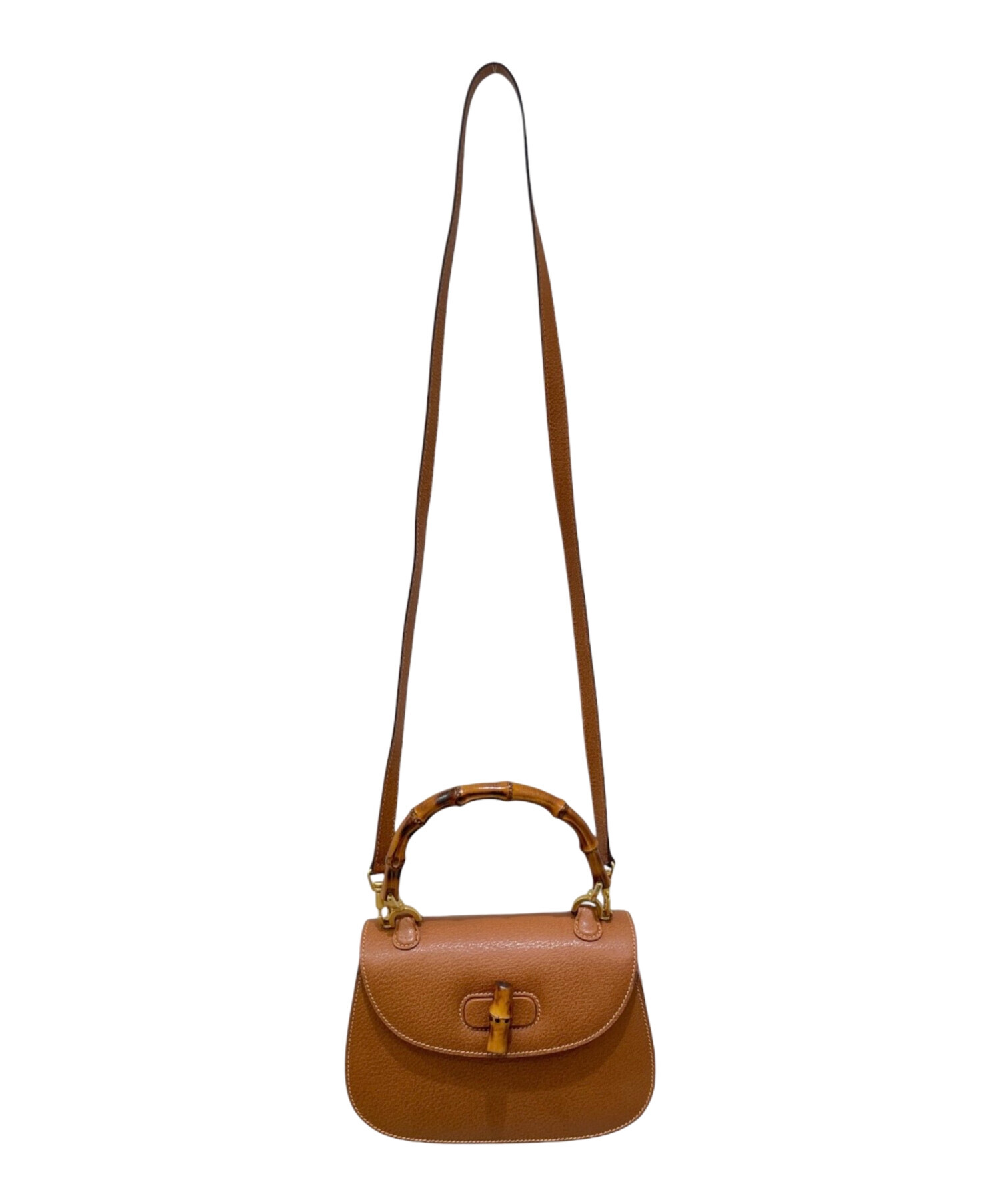 中古・古着通販】GUCCI (グッチ) バンブーターンロック 2WAYバッグ