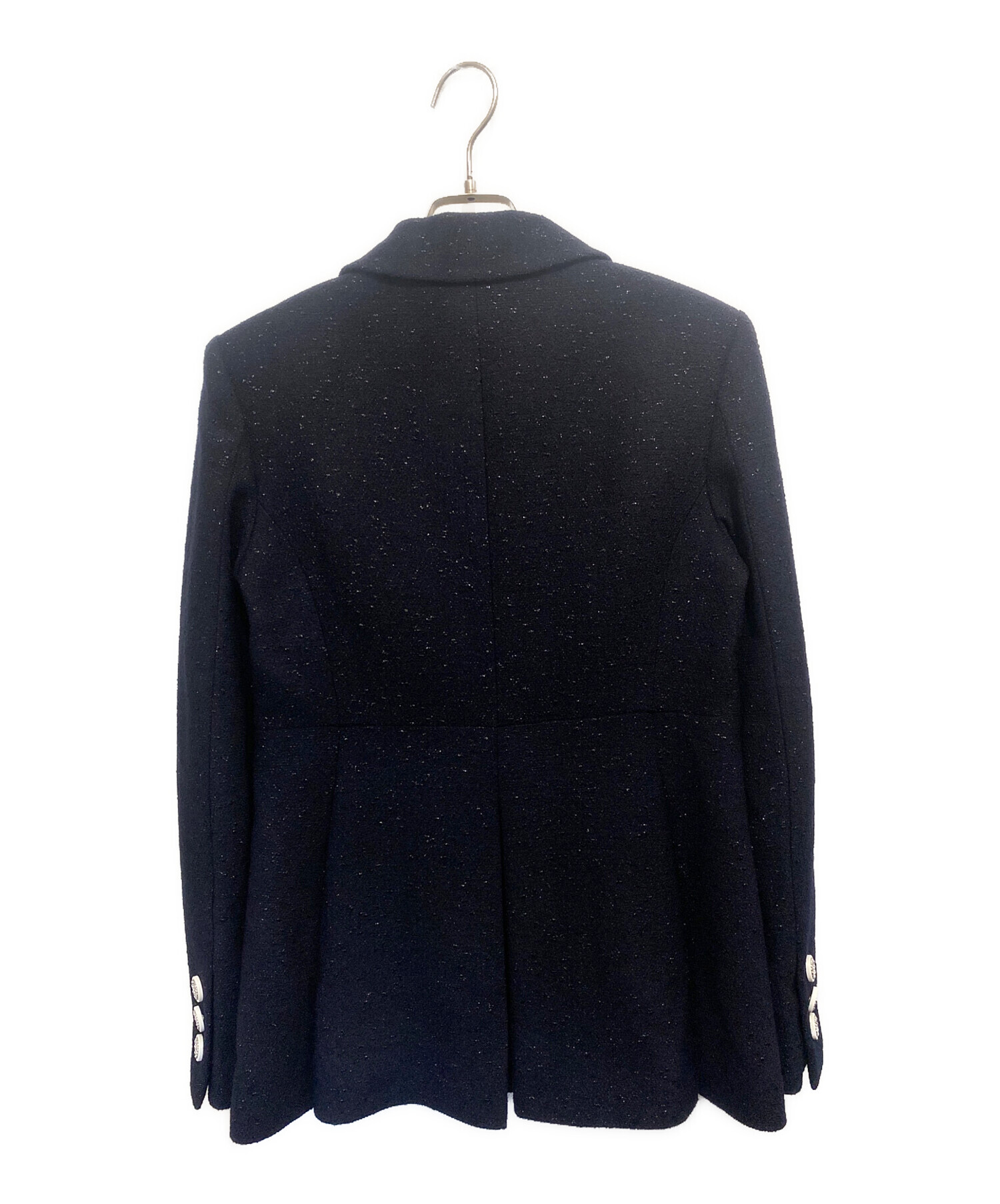 スペシャルセール値下げ‼️ CHANEL テーラードジャケット ネイビー 中古・古着通販】CHANEL (シャネル) ダブル テーラードジャケット