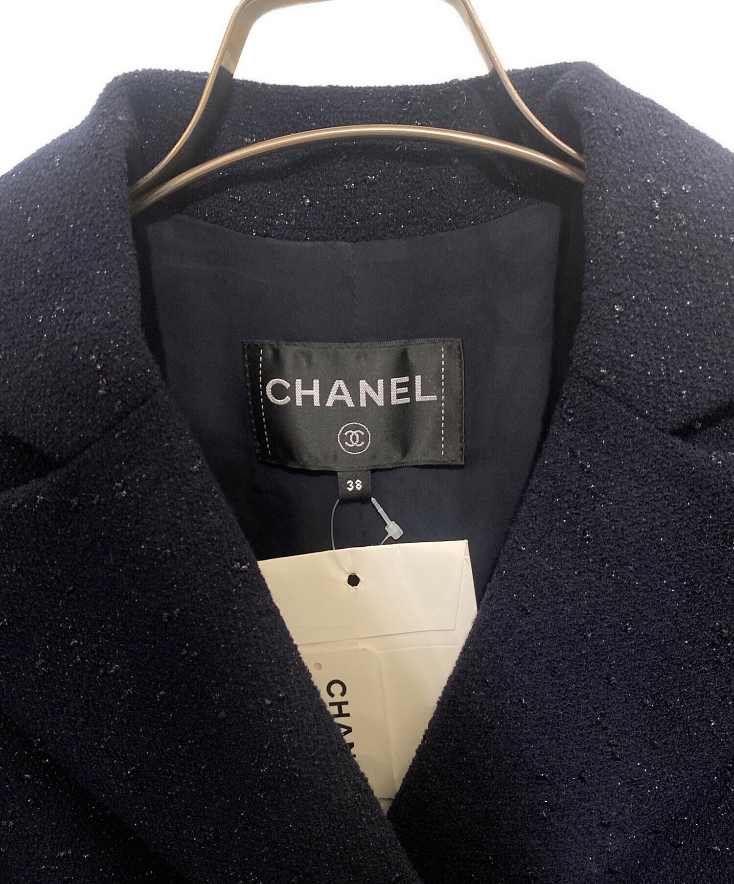 スペシャルセール値下げ‼️ CHANEL テーラードジャケット ネイビー 中古・古着通販】CHANEL (シャネル) ダブル テーラードジャケット